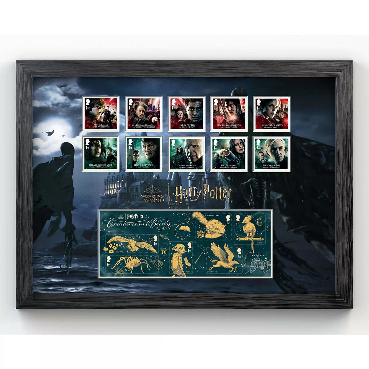 Official Harry Potter 2023 Framed Collectable Stamps and Mini Sheet, By Royal