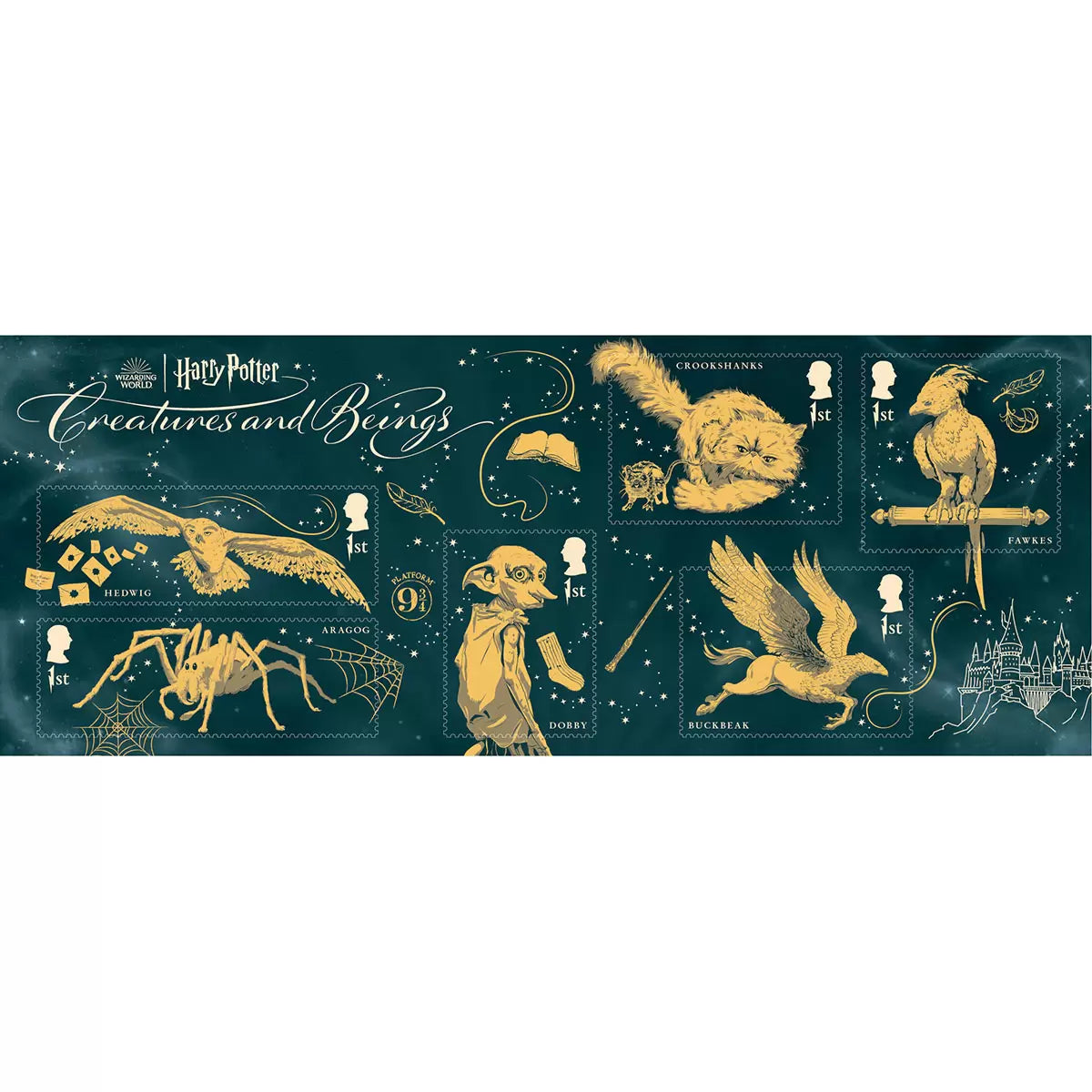 Official Harry Potter 2023 Framed Collectable Stamps and Mini Sheet, By Royal