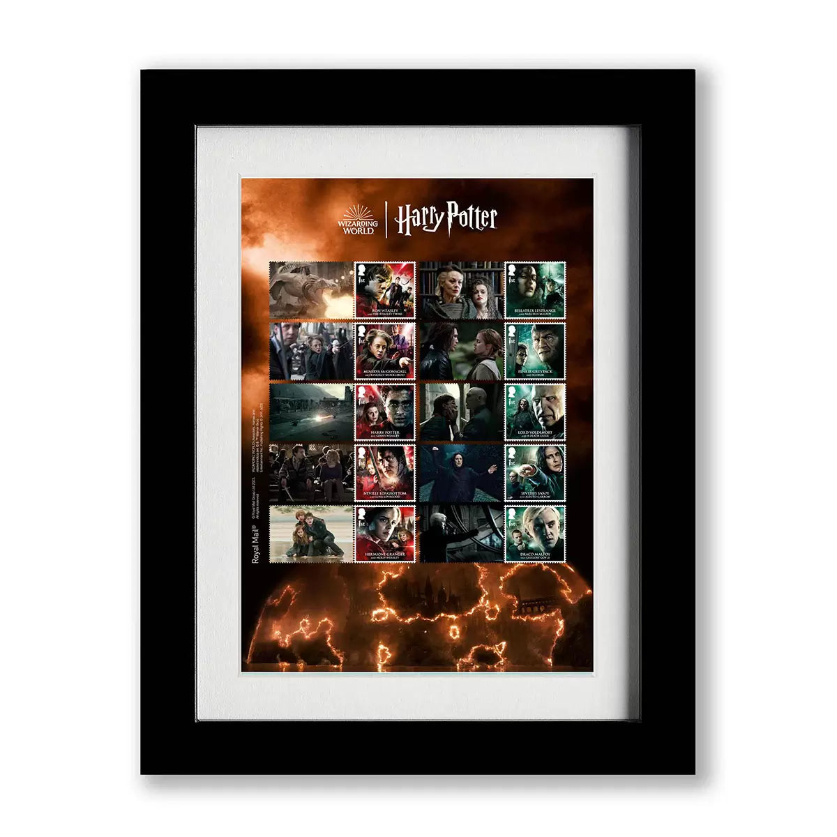 Official Harry Potter 2023 Framed Collectors Sheet, By Royal Mail