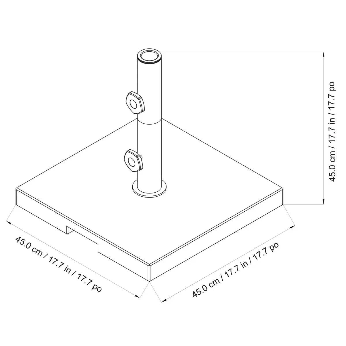 SunVilla Pembrooke Granite Umbrella Base