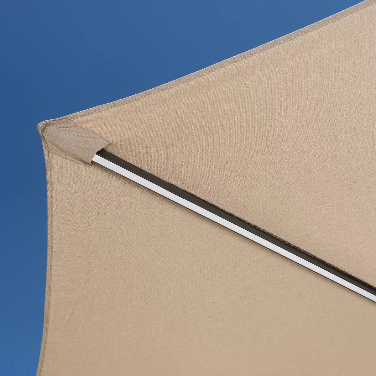 SunVilla 10ft (3m) Solar LED Round Market Umbrella in Beige