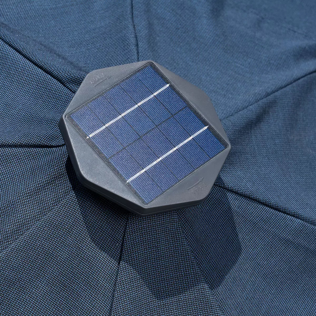 SunVilla 10ft (3m) Solar LED Round Market Umbrella in Blue