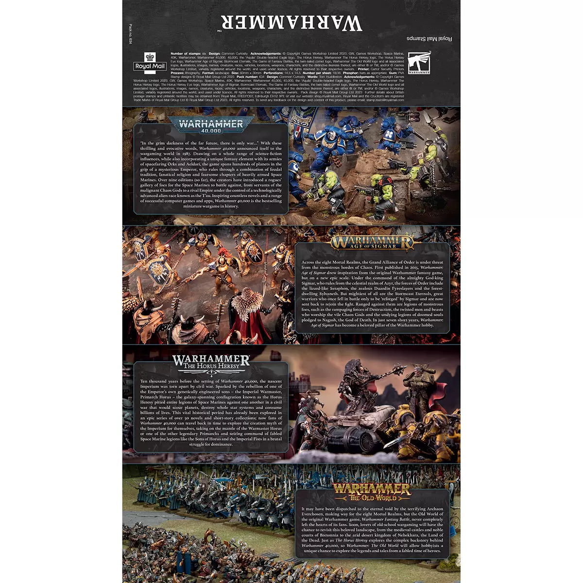 Official Warhammer Stamps Presentation Pack by Royal Mail