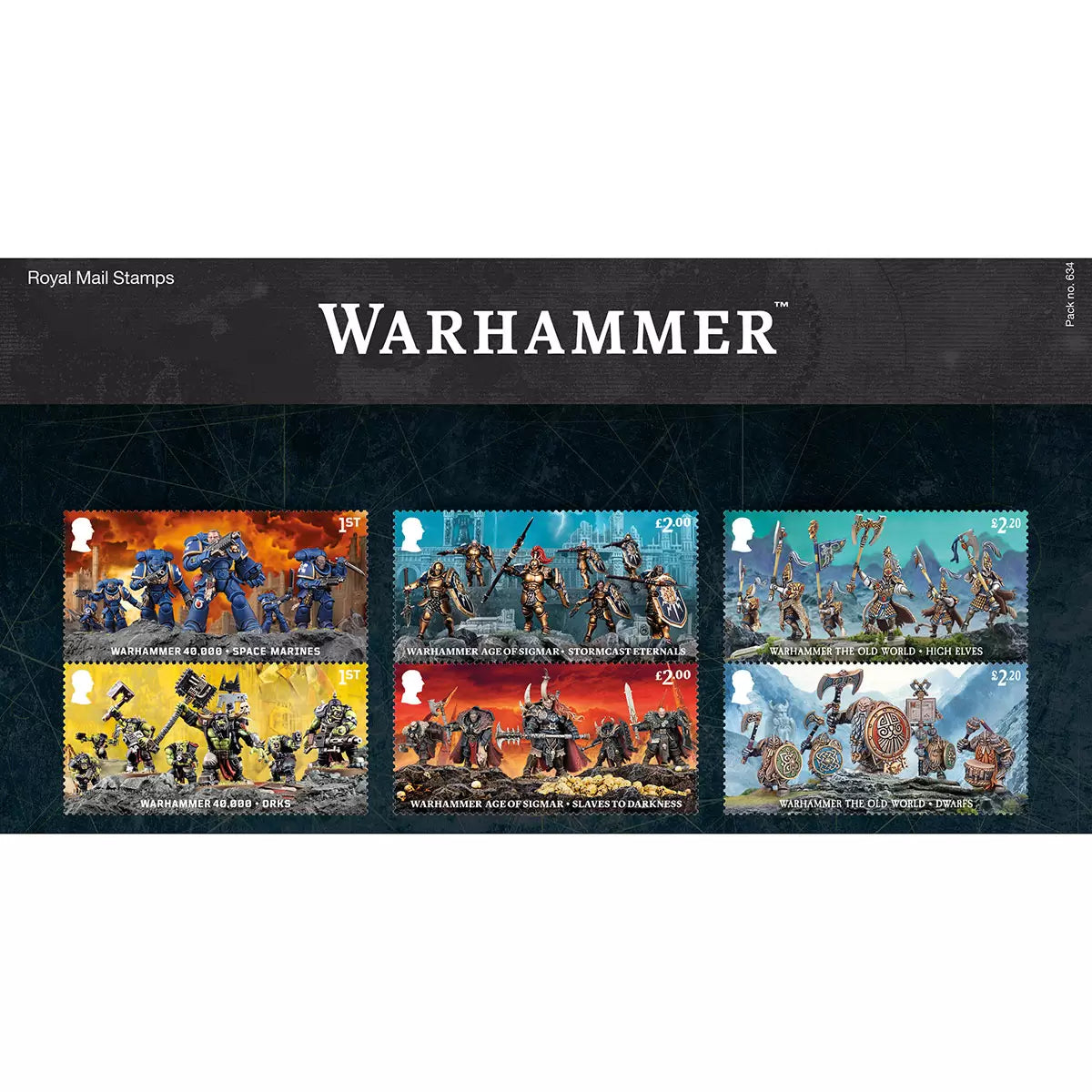 Official Warhammer Stamps Presentation Pack by Royal Mail