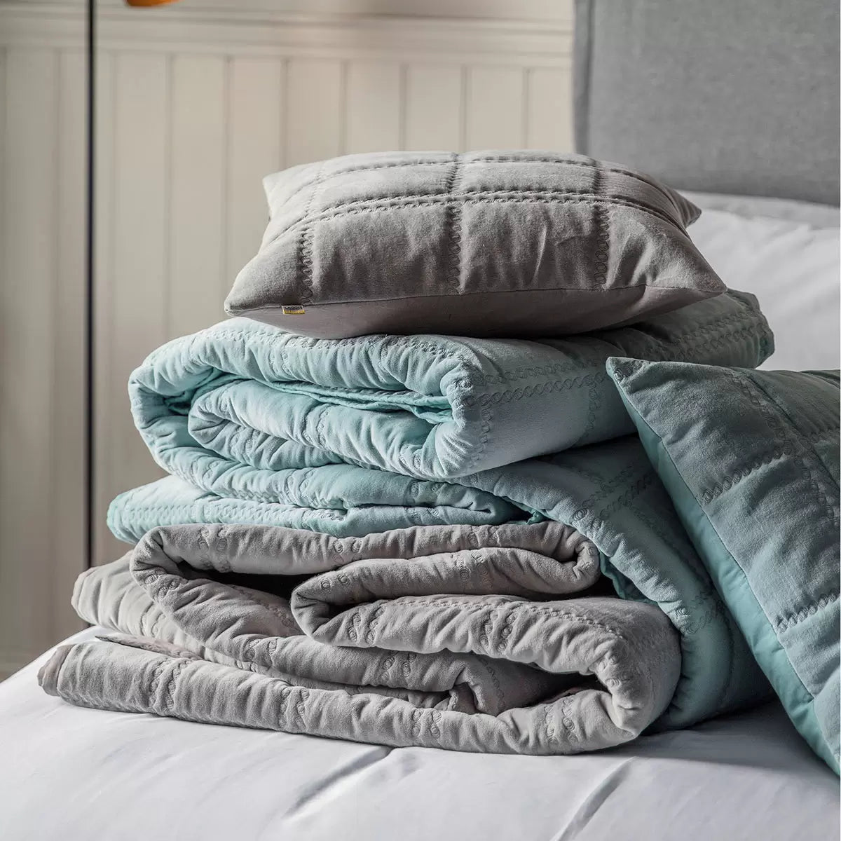 Gallery Quilted Cotton Velvet Bedspread, 260 x 240 cm