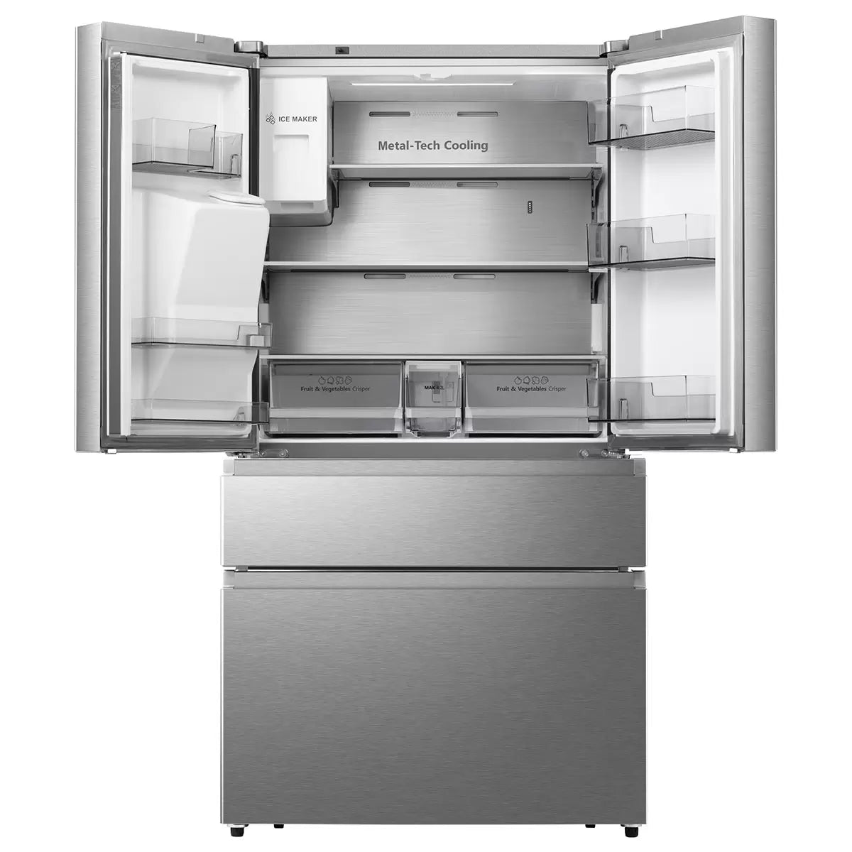 Hisense RF728N4SASE, Multi Door Fridge Freezer with Non Plumbed Water and Ice