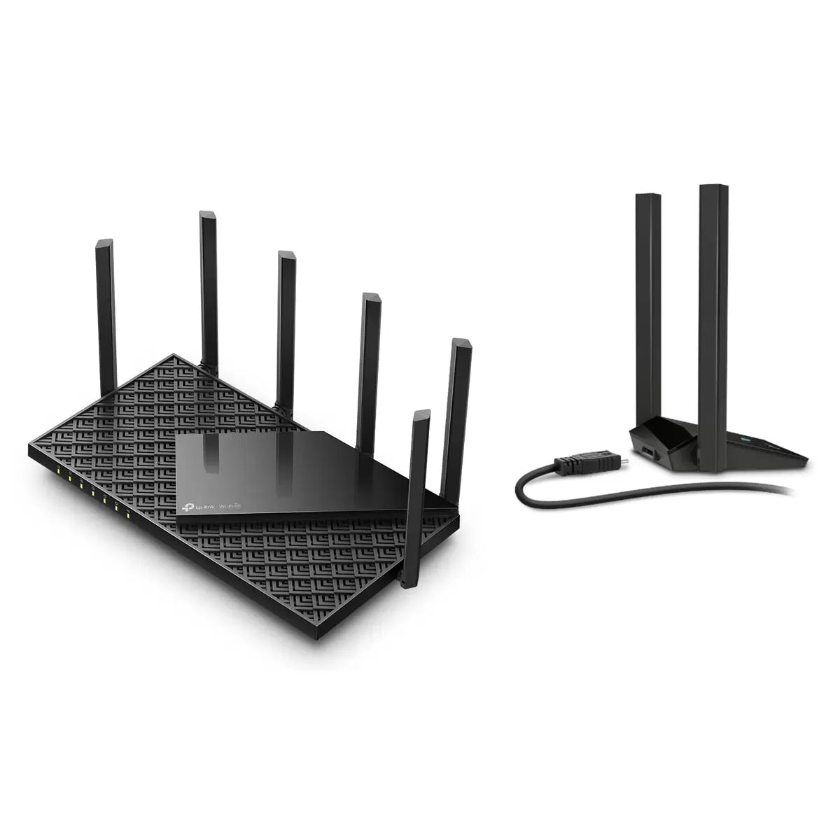 TP-Link Archer AX75E Tri-Band WiFi 6E Router, AXE5400 + TP-Link Archer TX20U