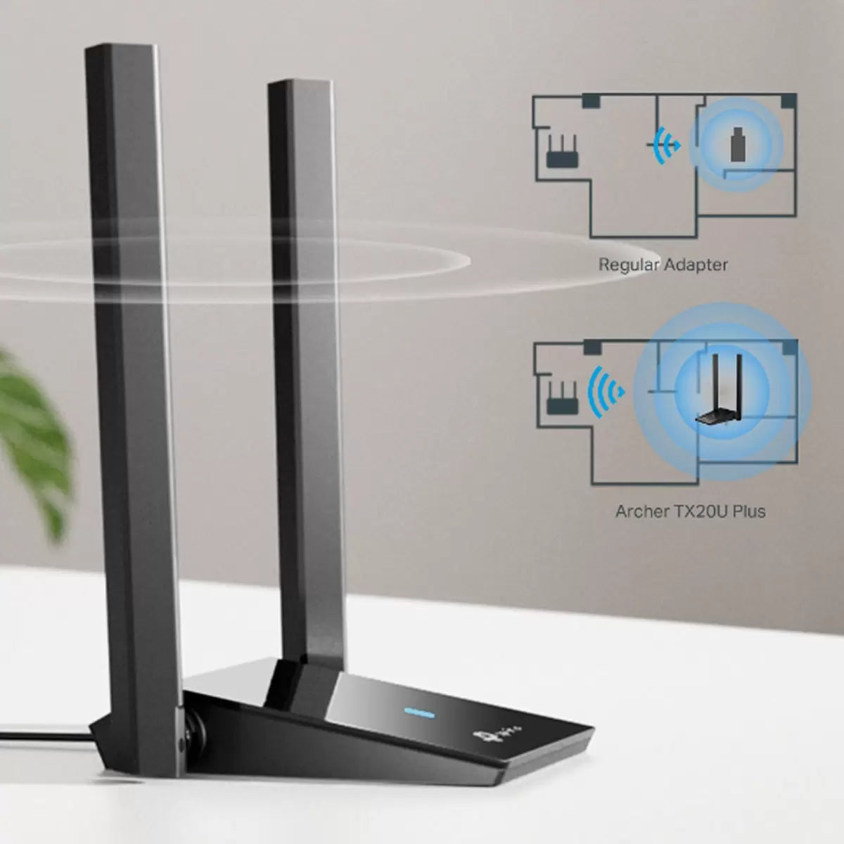TP-Link Archer AX75E Tri-Band WiFi 6E Router, AXE5400 + TP-Link Archer TX20U