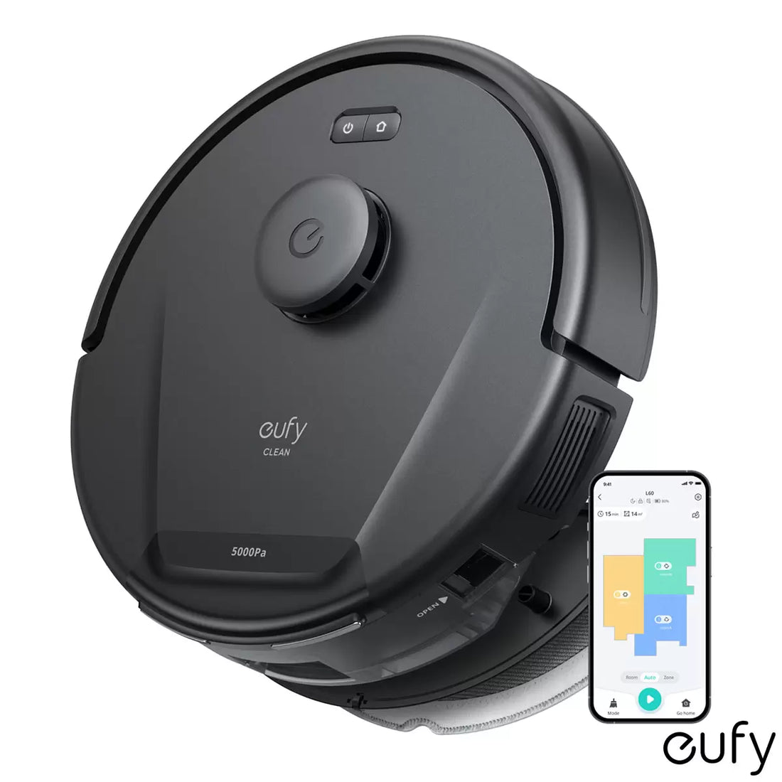 eufy L60 Hybrid Robot Vacuum with Self-Empty Station, Hair Detangling Technology, and Mop