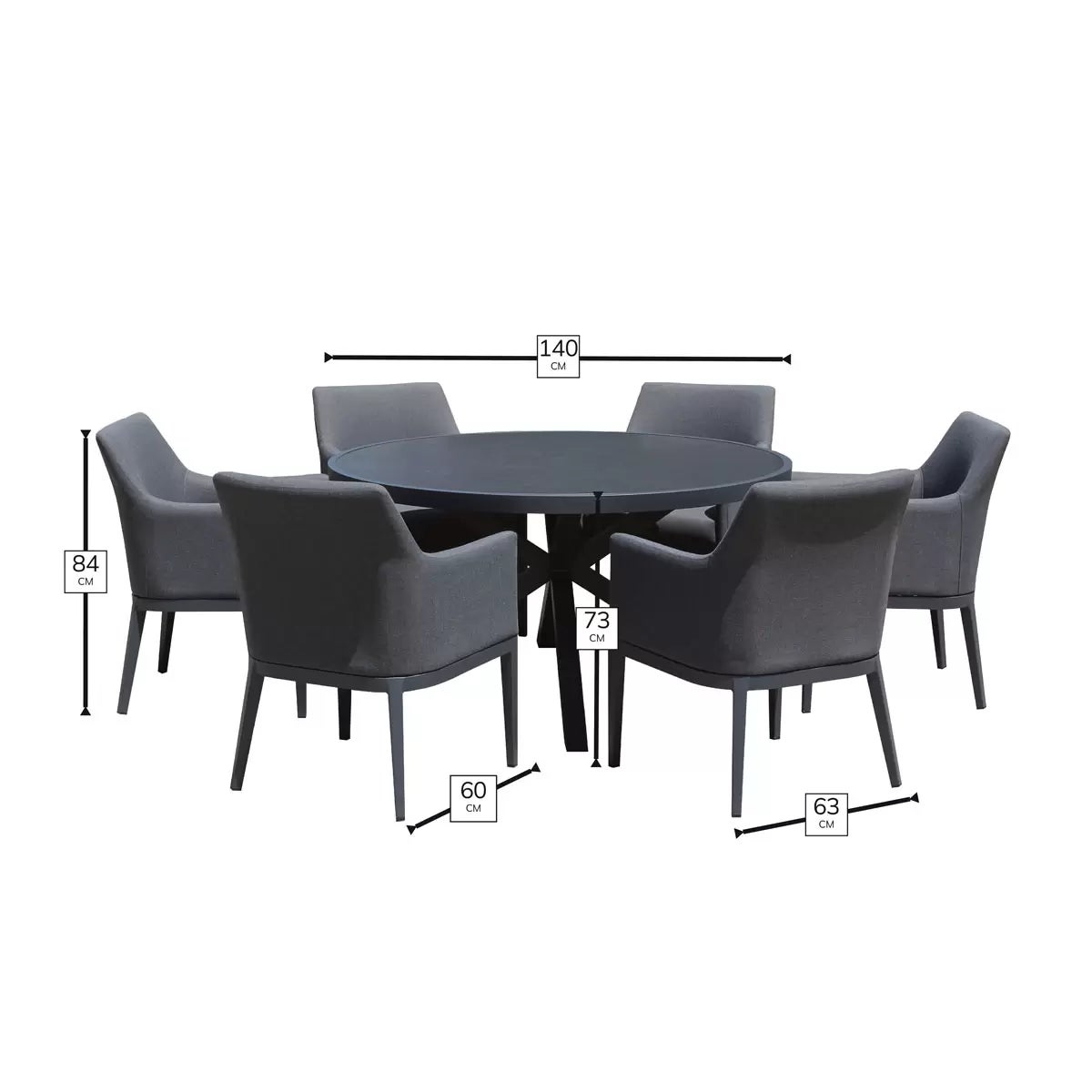 Bramblecrest St Lucia 7 Piece Upholstered Dining Set, view 2