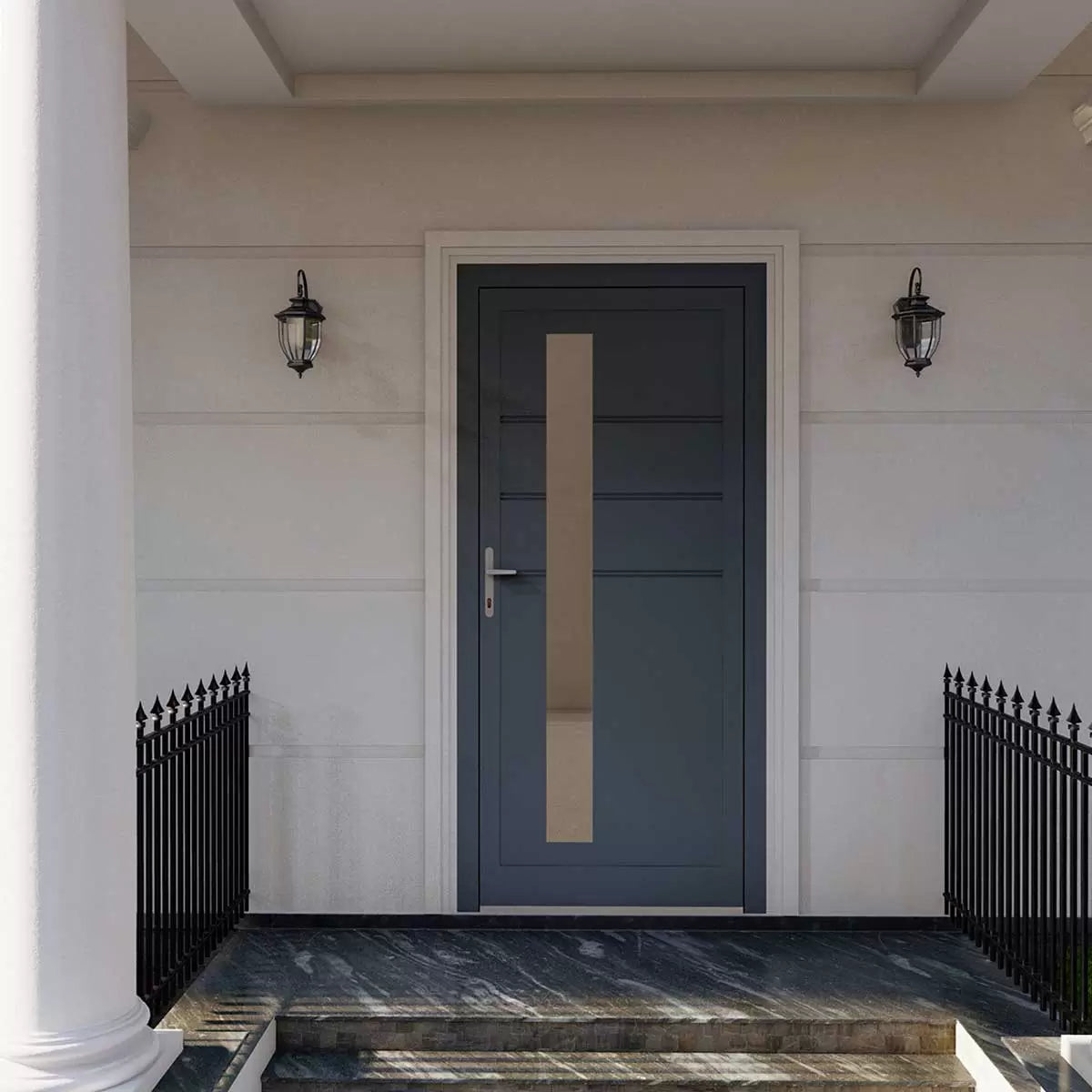 Dortech Ilkley Aluminium Front Door with Lever Handle: Maximum H 2400