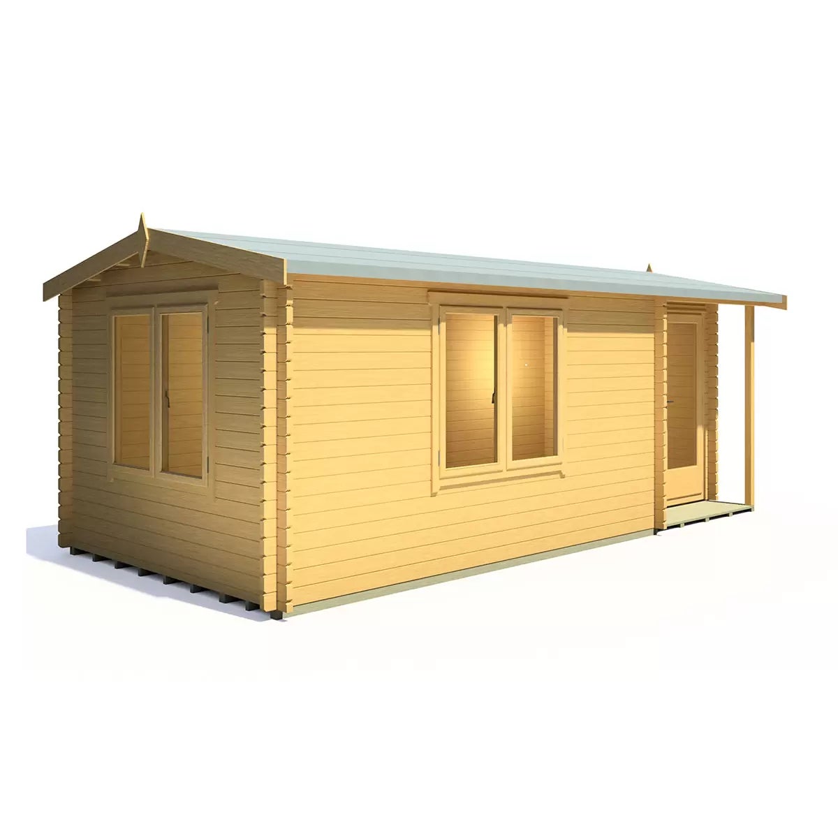 Installed Shire Thetford 44mm Log Cabin 20ft x 10ft (6 x 3m), view 13