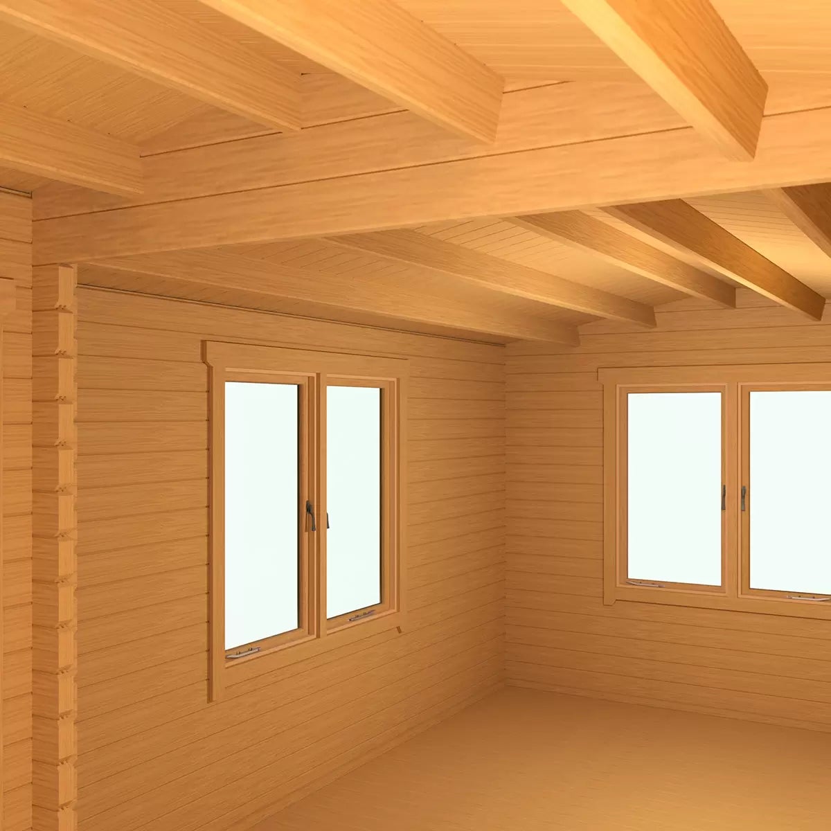 Installed Shire Thetford 44mm Log Cabin 20ft x 10ft (6 x 3m), view 7