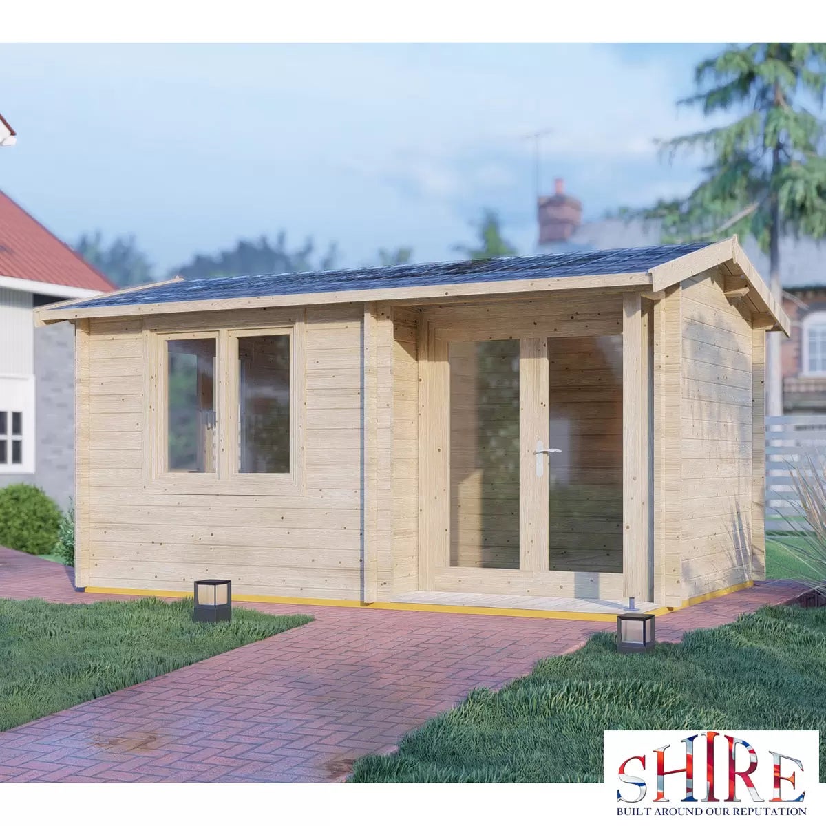 Installed Shire Thetford 44mm Log Cabin 15ft x 10ft (4.5 x 3m), view 9