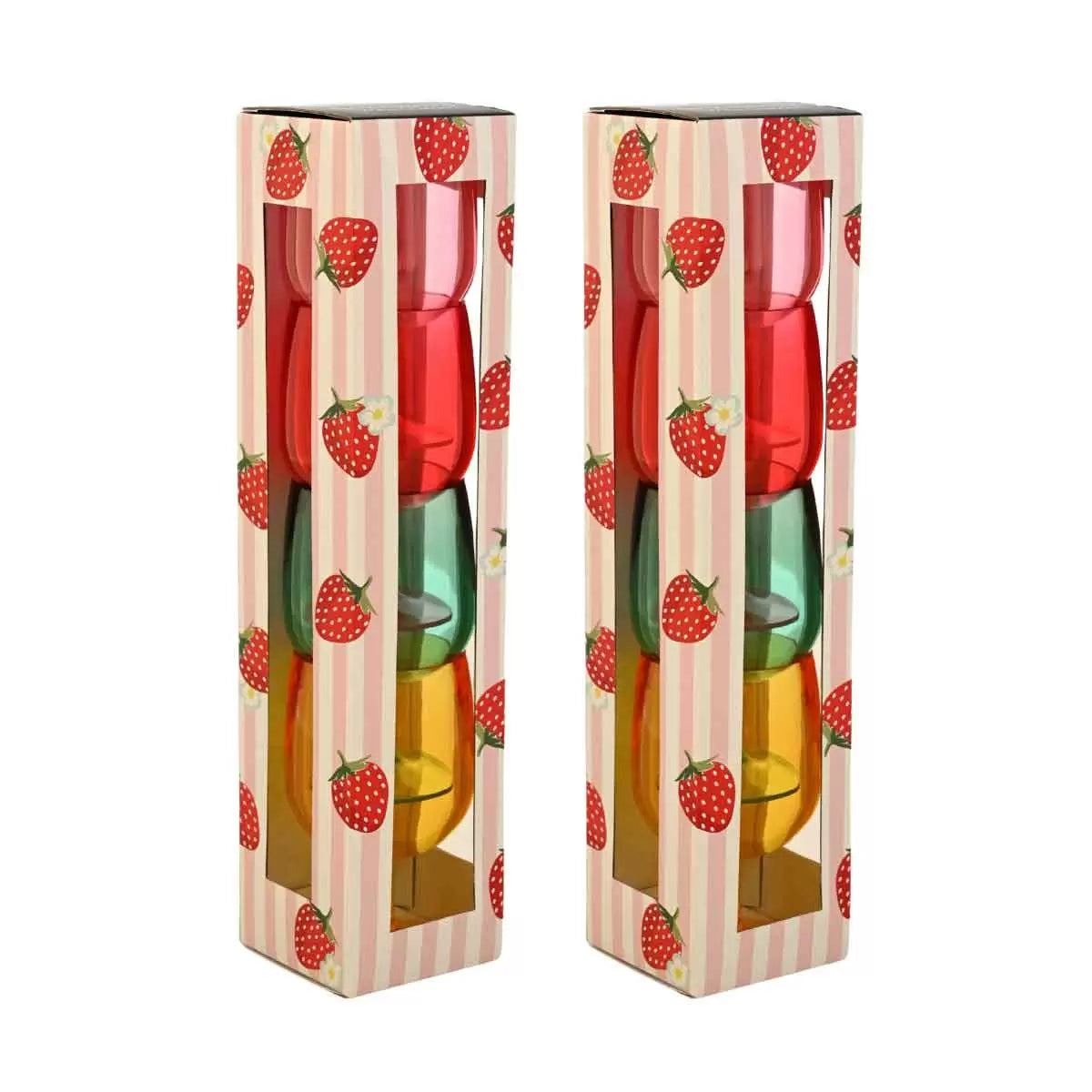 Navigate Strawberries & Cream Acrylic Wine Stems, 8 Pack