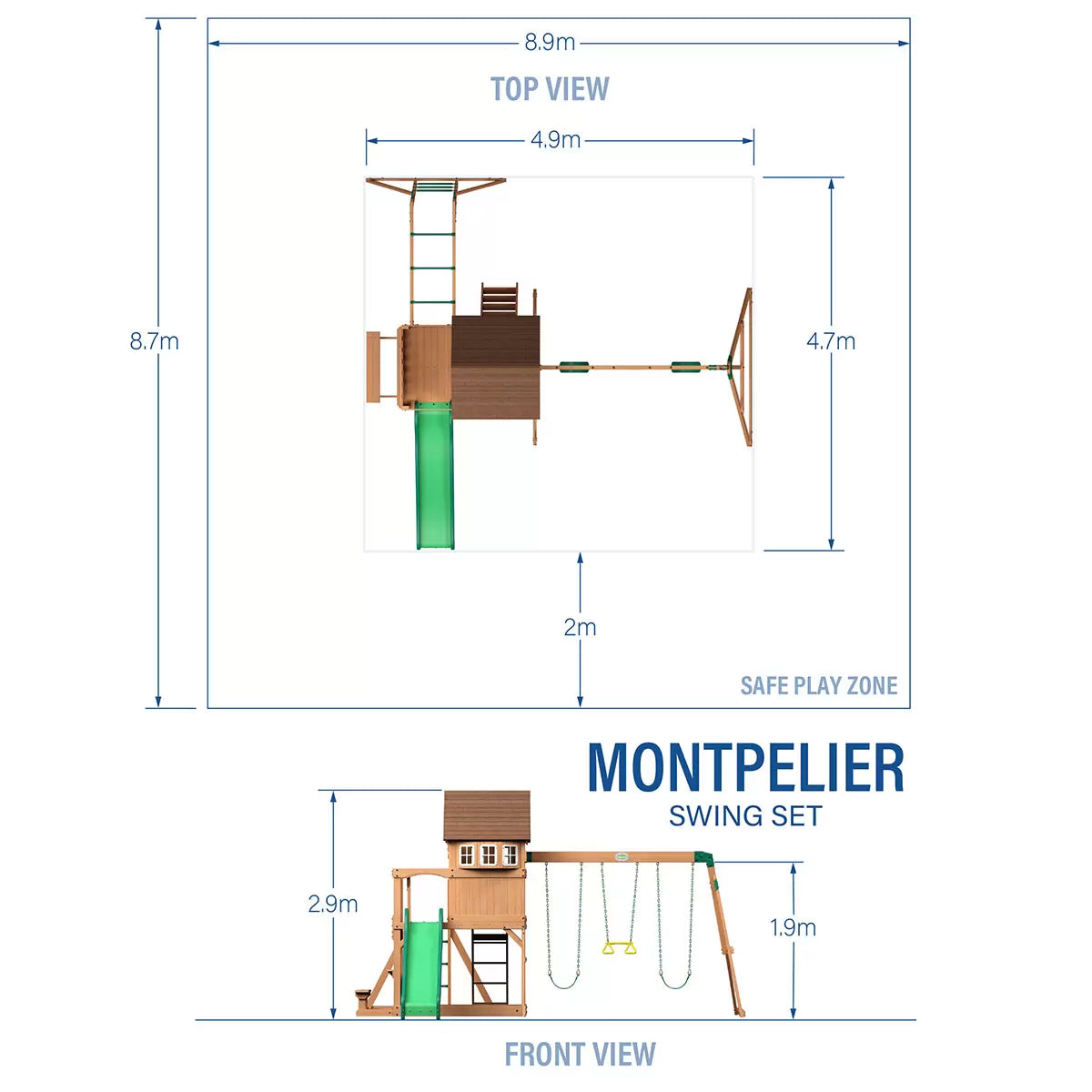 Backyard Discovery Montpellier Swing Set & Playcentre (3-10 Years)