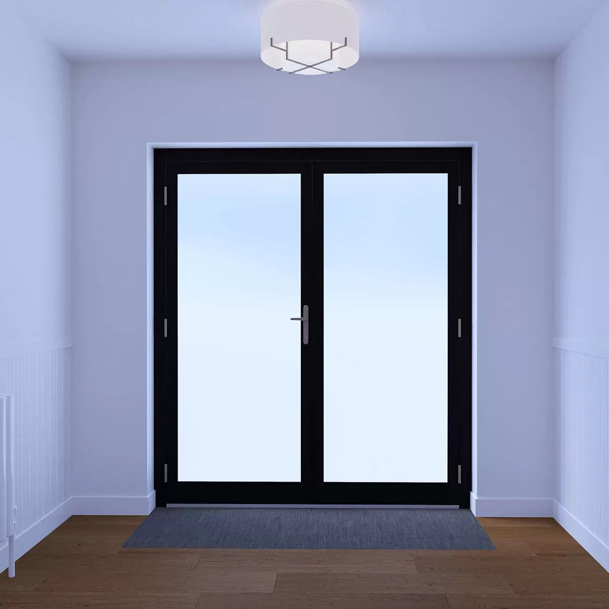 Dortech Double Richmond Aluminium Front Door with Lever Handle: Maximum H 2400