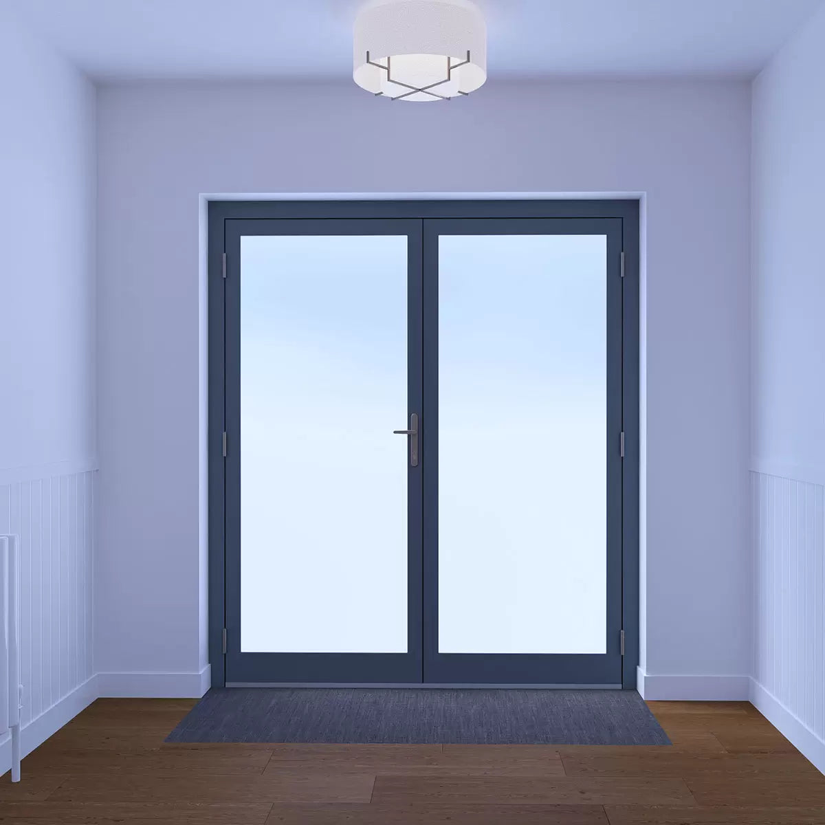 Dortech Double Richmond Aluminium Front Door with Lever Handle: Maximum H 2400