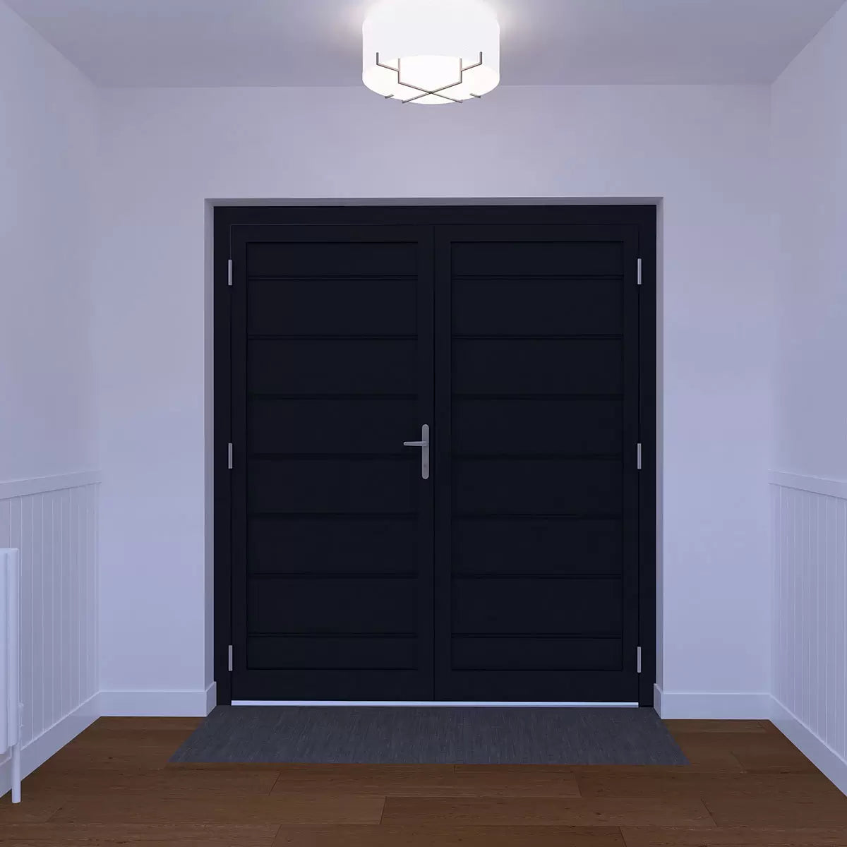 Dortech Double Malton Aluminium Front Door with Lever Handle: Maximum H 2400
