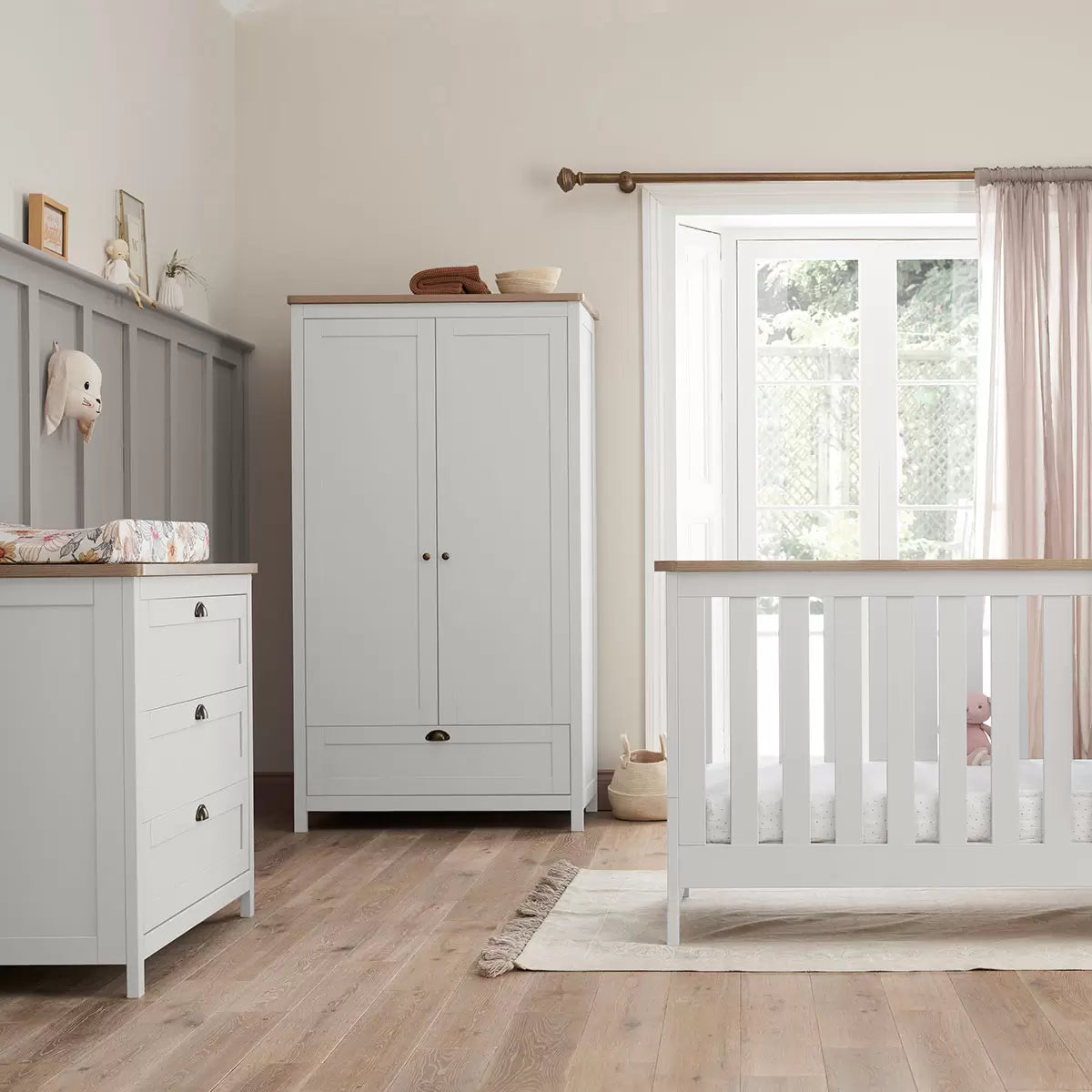 Tutti Bambini Verona Wardrobe, White & Oak