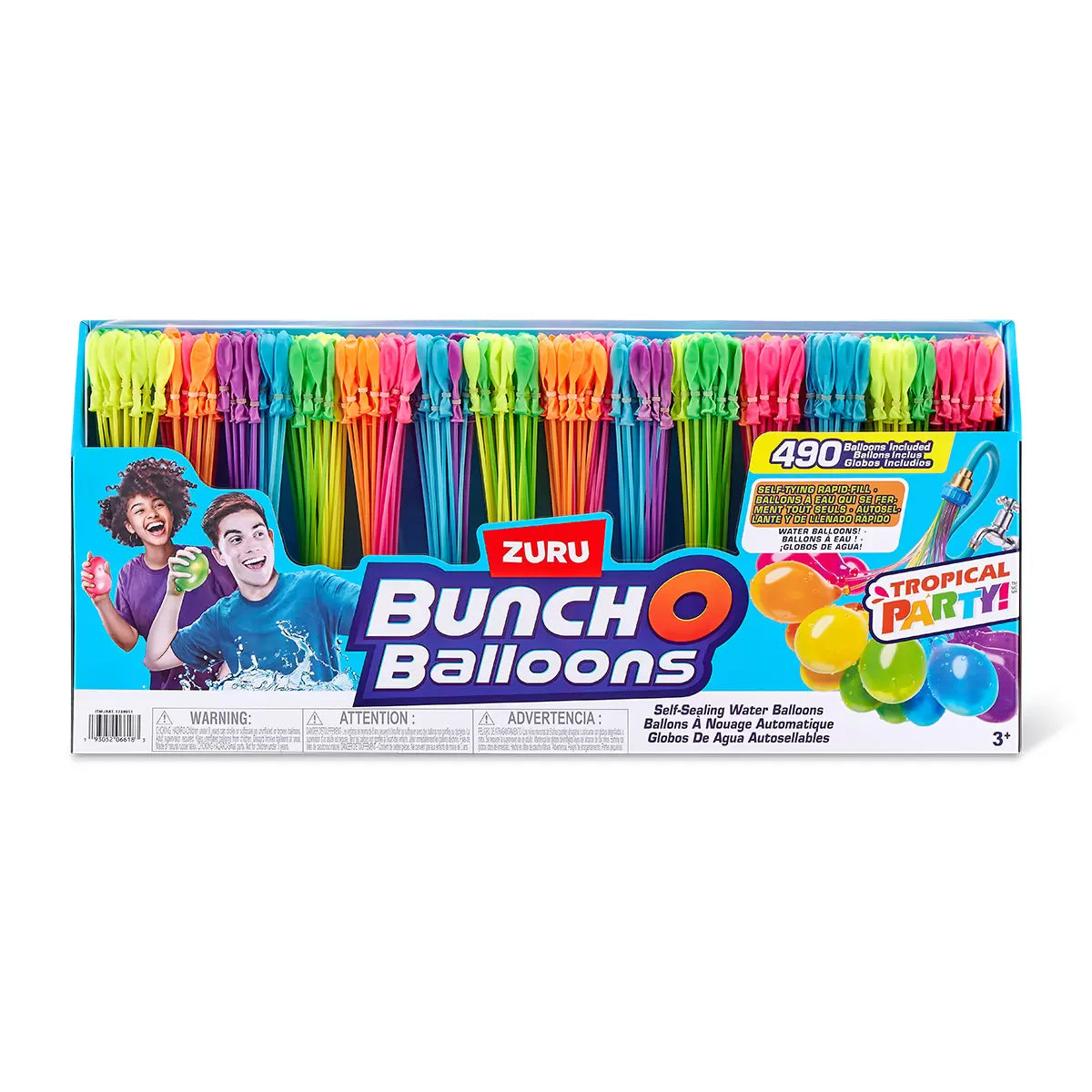 Zuru Bunch O Balloons 490 Tropical Party Fast-Filling, Self-Sealing Water