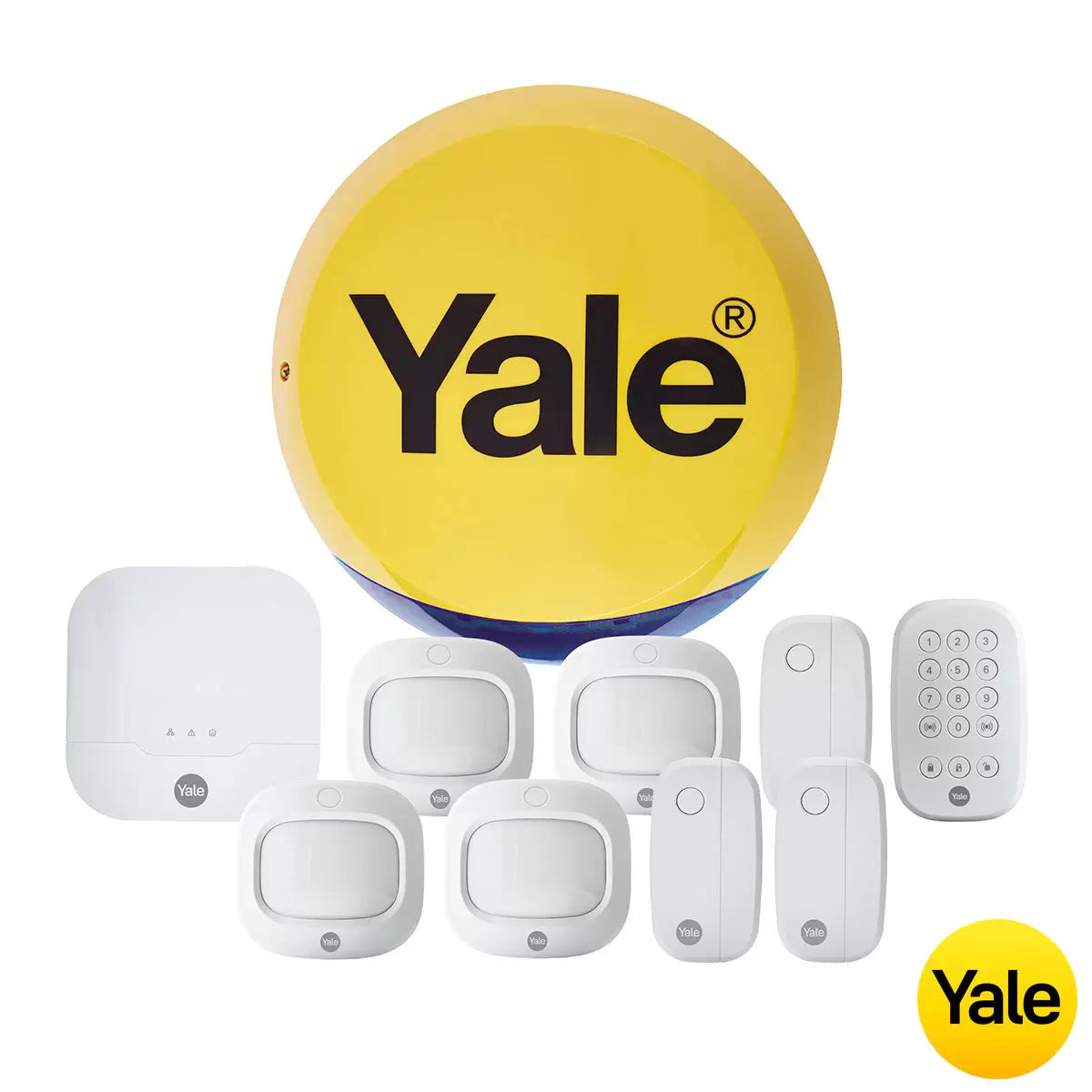 Yale IA-320 10pc Sync Smart Home Alarm with x4 Motion Sensors and x3 Window/Door