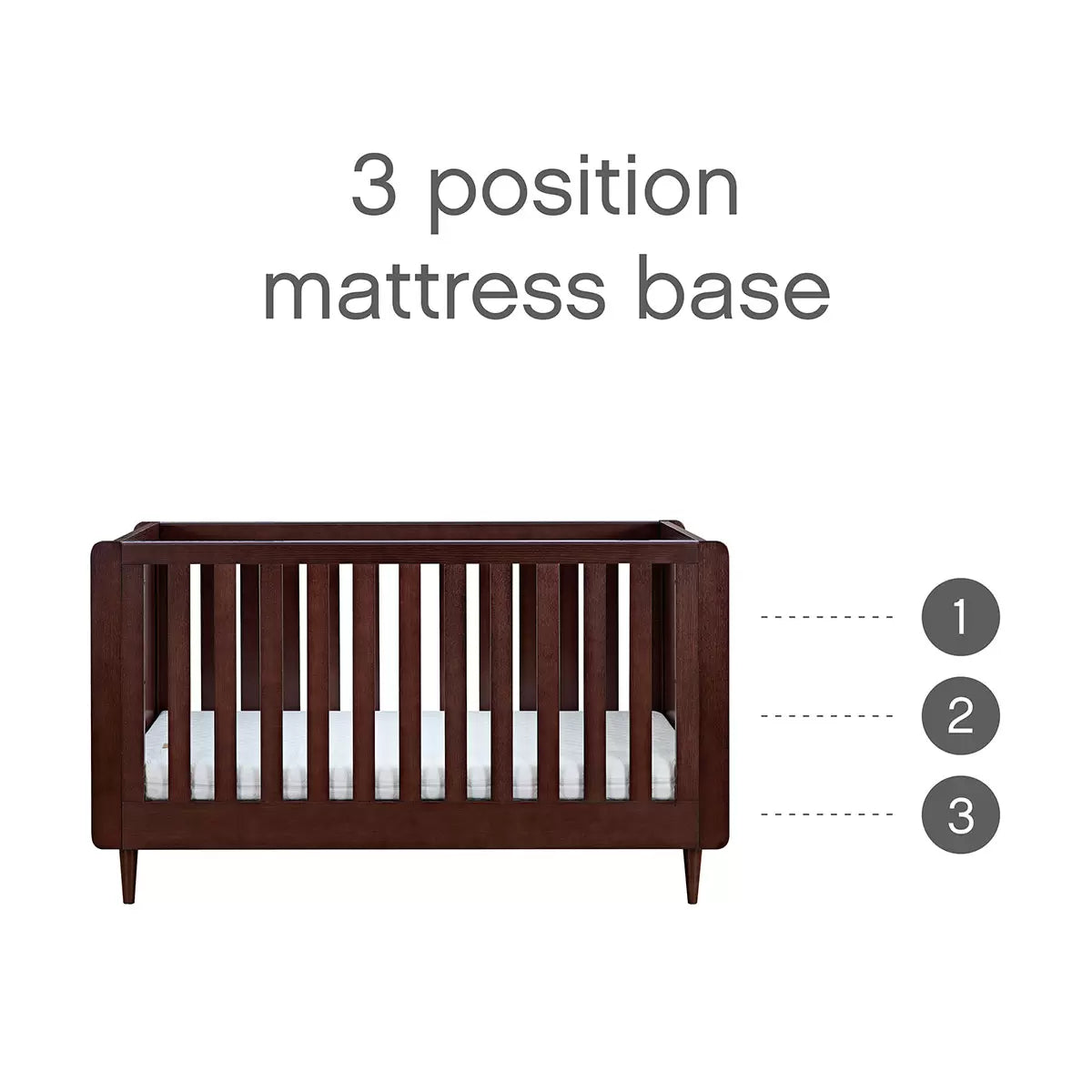 Tutti Bambini Japandi 4 Piece Nursery Set, Walnut