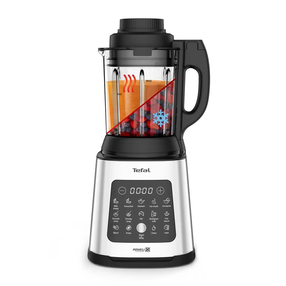 Tefal PerfectMix 2-in-1 Blender & Soup Maker with Removable Blades & Steaming