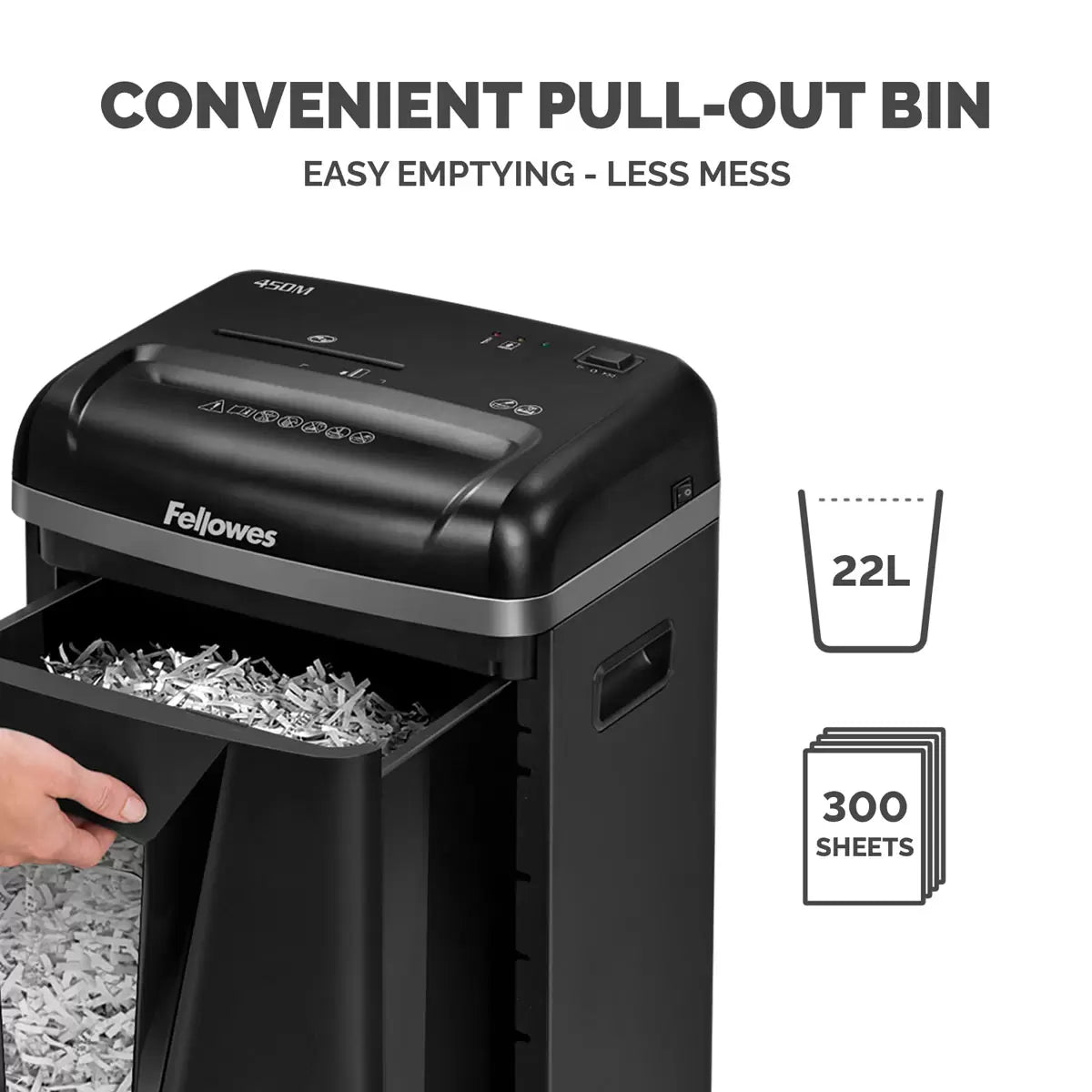 Fellowes Powershred 450M Micro Cut Shredder 9 Sheet