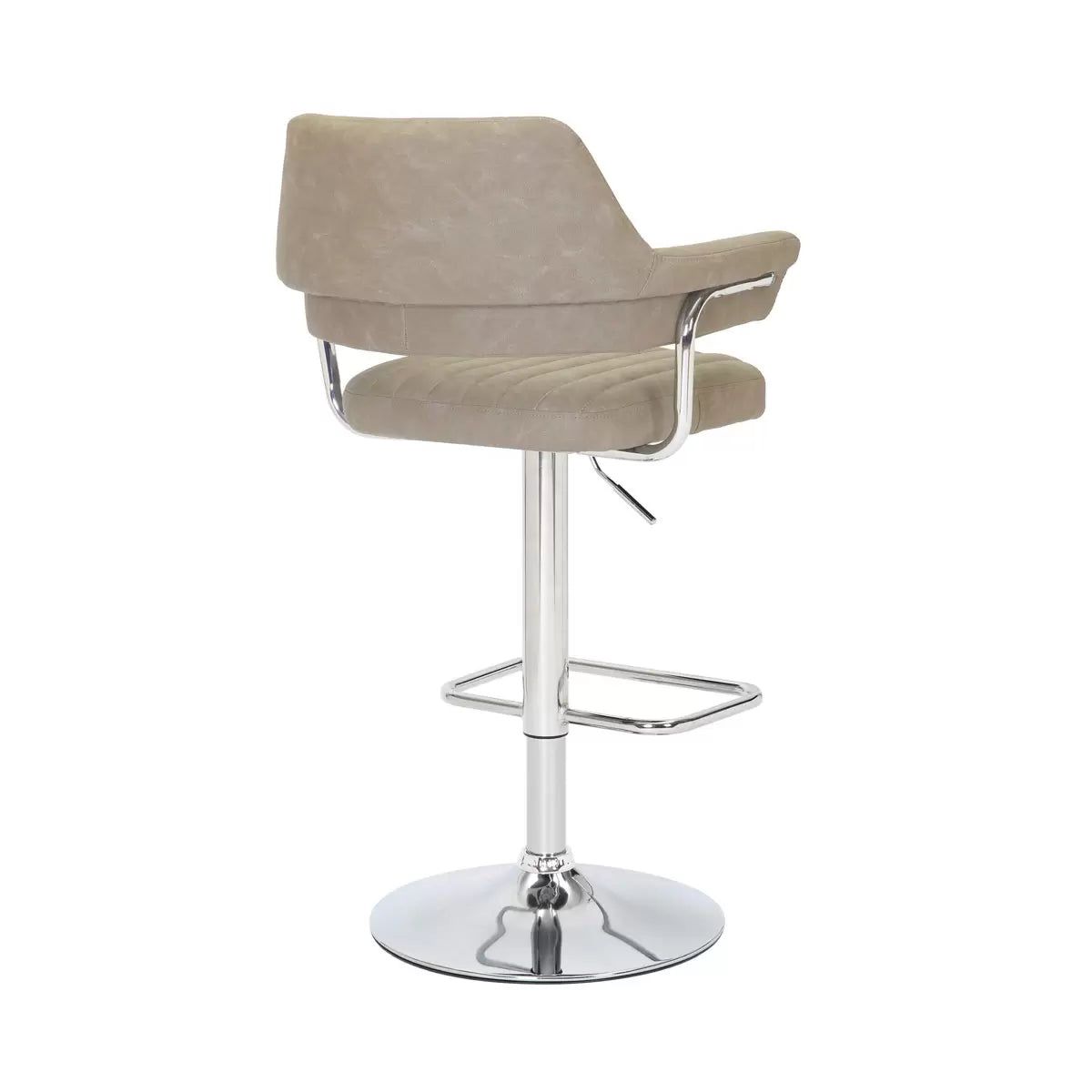 Cortez Mink Faux Leather Gas Lift Bar Stool, 2 Pack