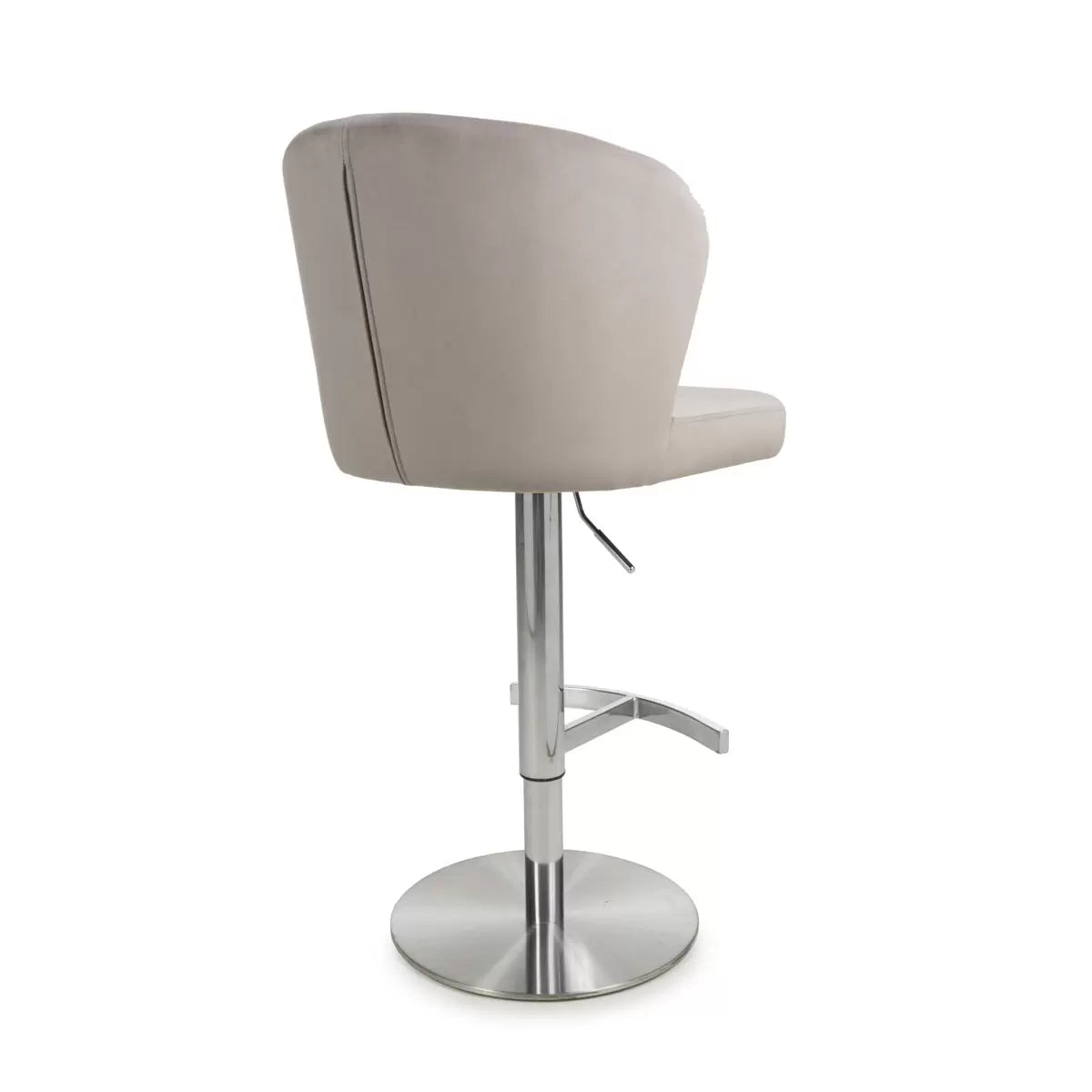 Sigma Mink Brushed Velvet Gas Lift Bar Stool