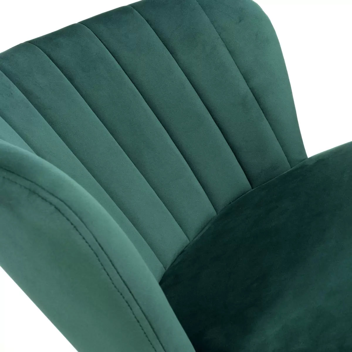 Sigma Green Brushed Velvet Gas Lift Bar Stool
