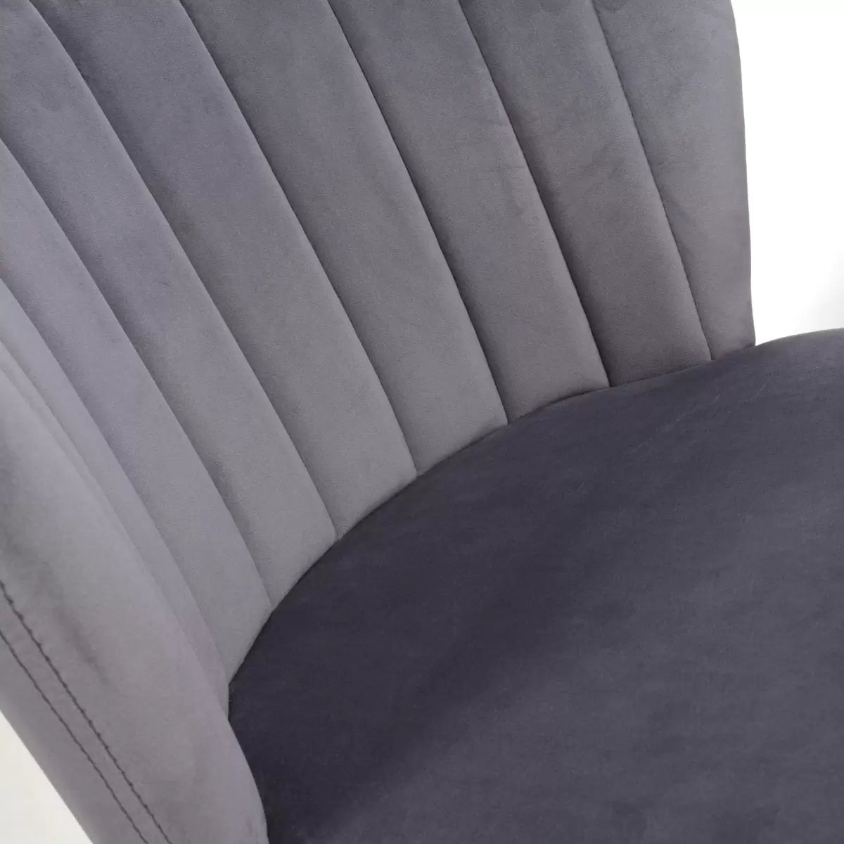 Sigma Grey Brushed Velvet Gas Lift Bar Stool