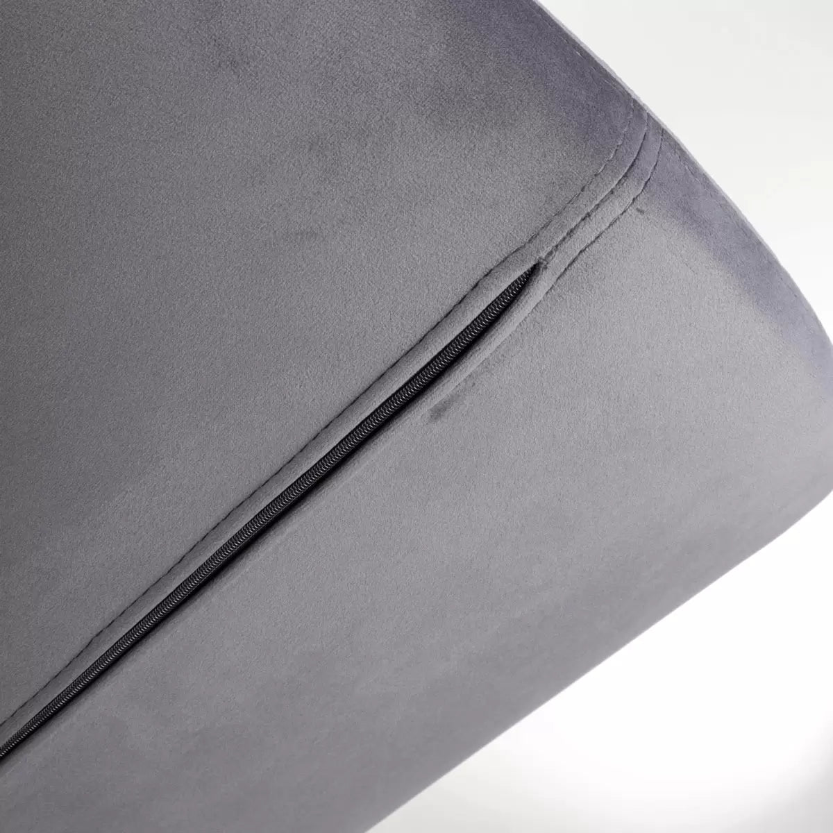 Sigma Grey Brushed Velvet Gas Lift Bar Stool