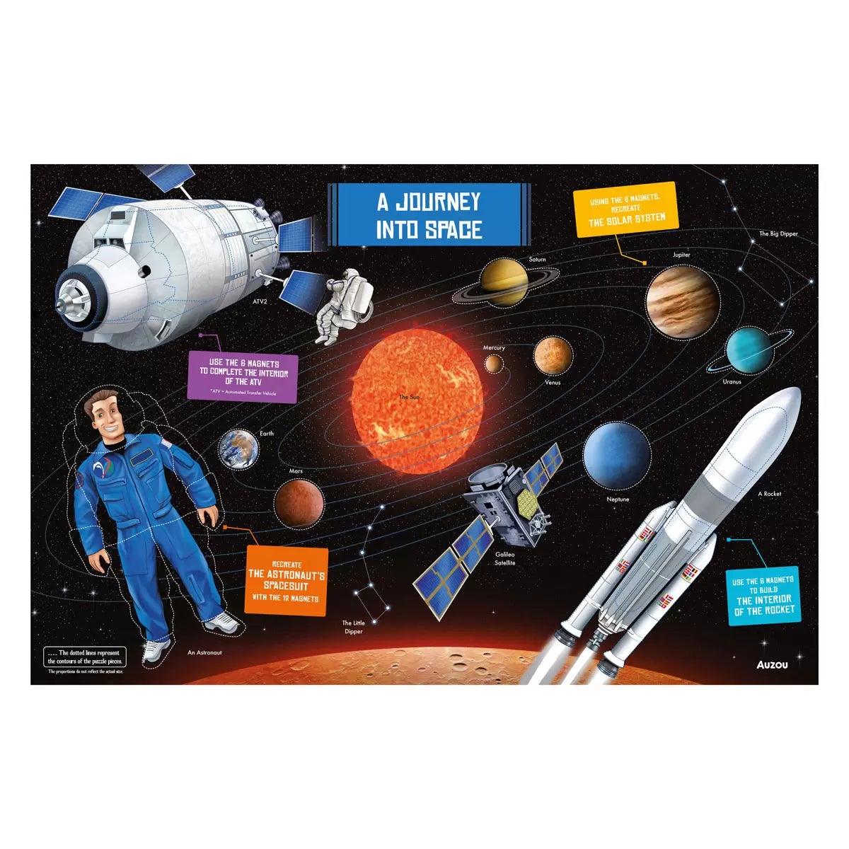 Magnetic Boxes in 3 Options: Human Body, Dinosaurs, Space, view 21