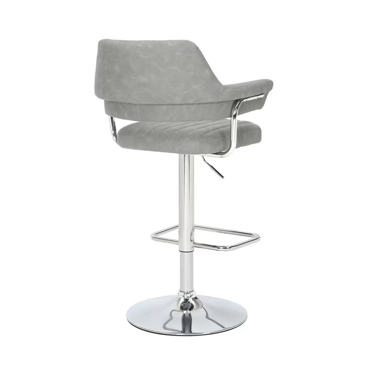 Cortez Light Grey Faux Leather Bar Stool, 2 Pack