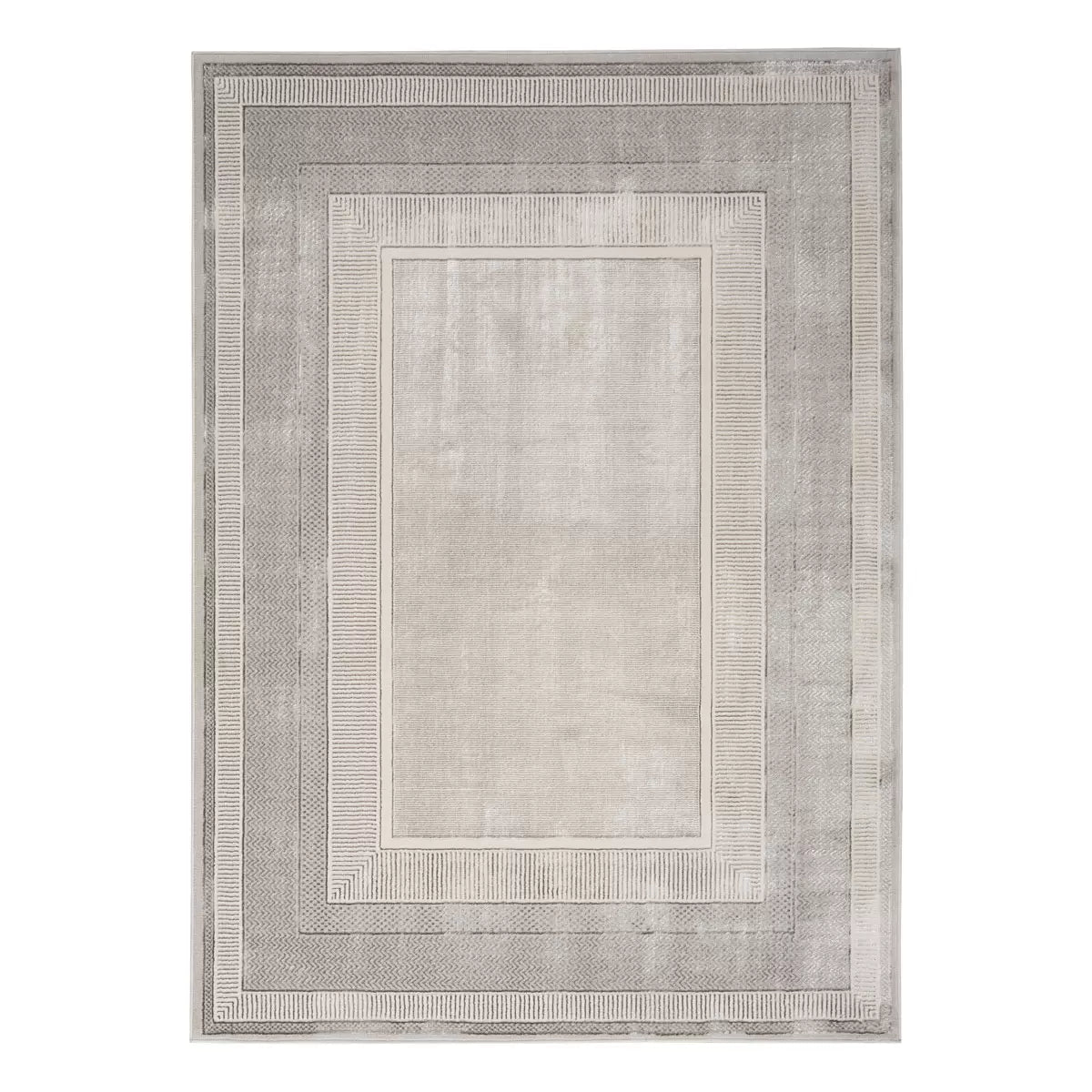 Glitz Silver Border Rug in 3 Sizes