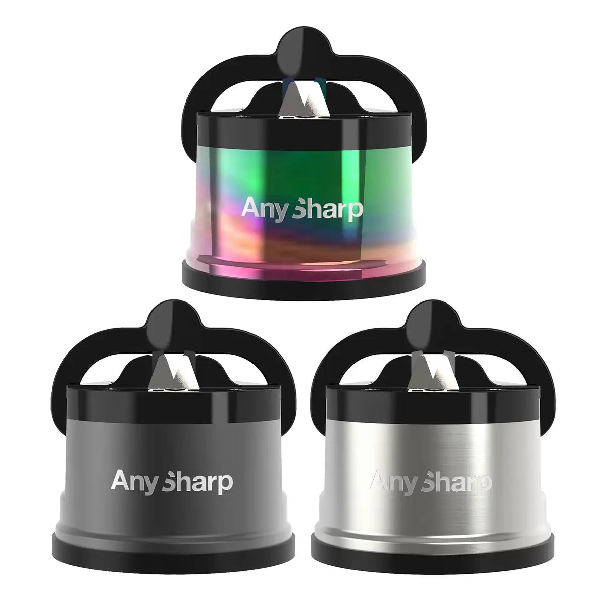Anysharp Pro Metal Knife Sharpener with Suction, 2 Pack