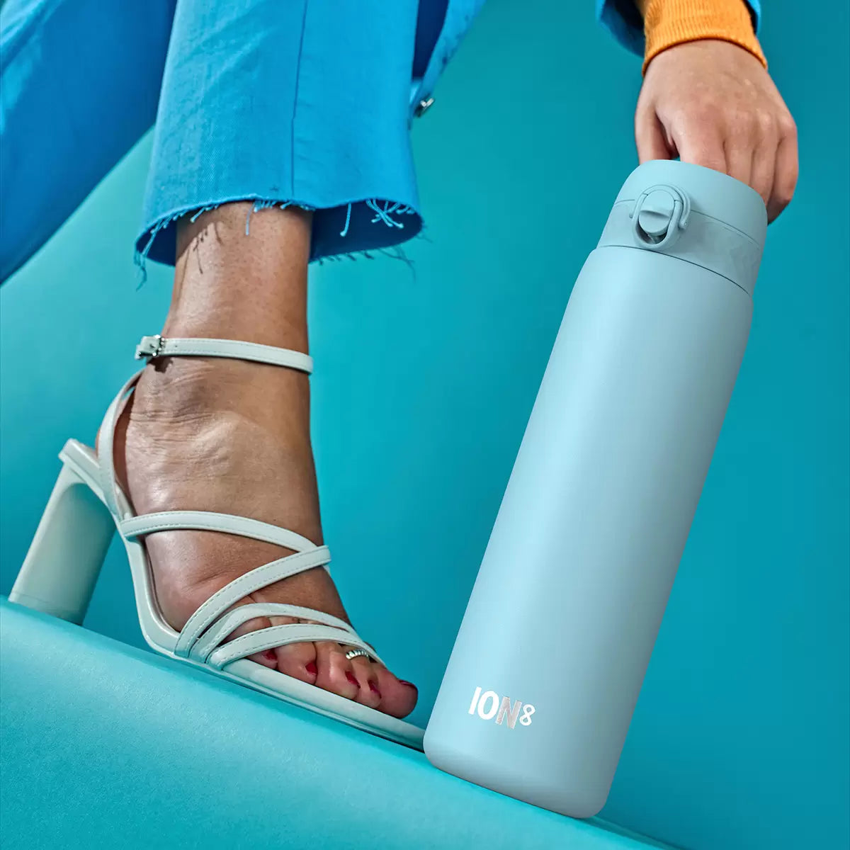 Ion8 Stainless Steel 1.2L Water Bottle, 2 Pack in Two Colour Combinations