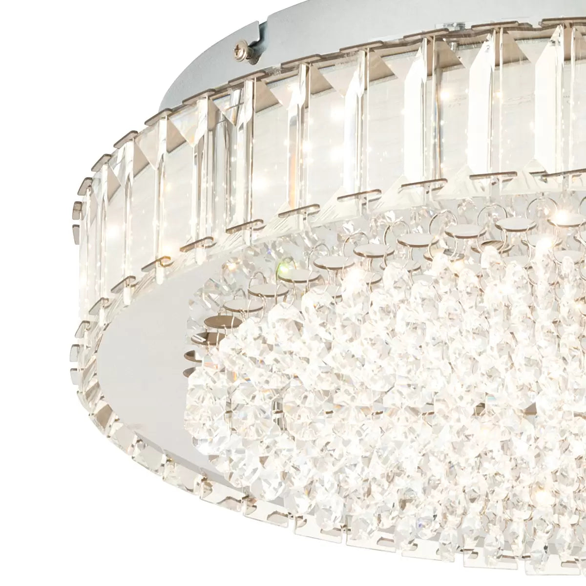Eglo Balparda Ceiling Light 605mm in Crystal Chrome