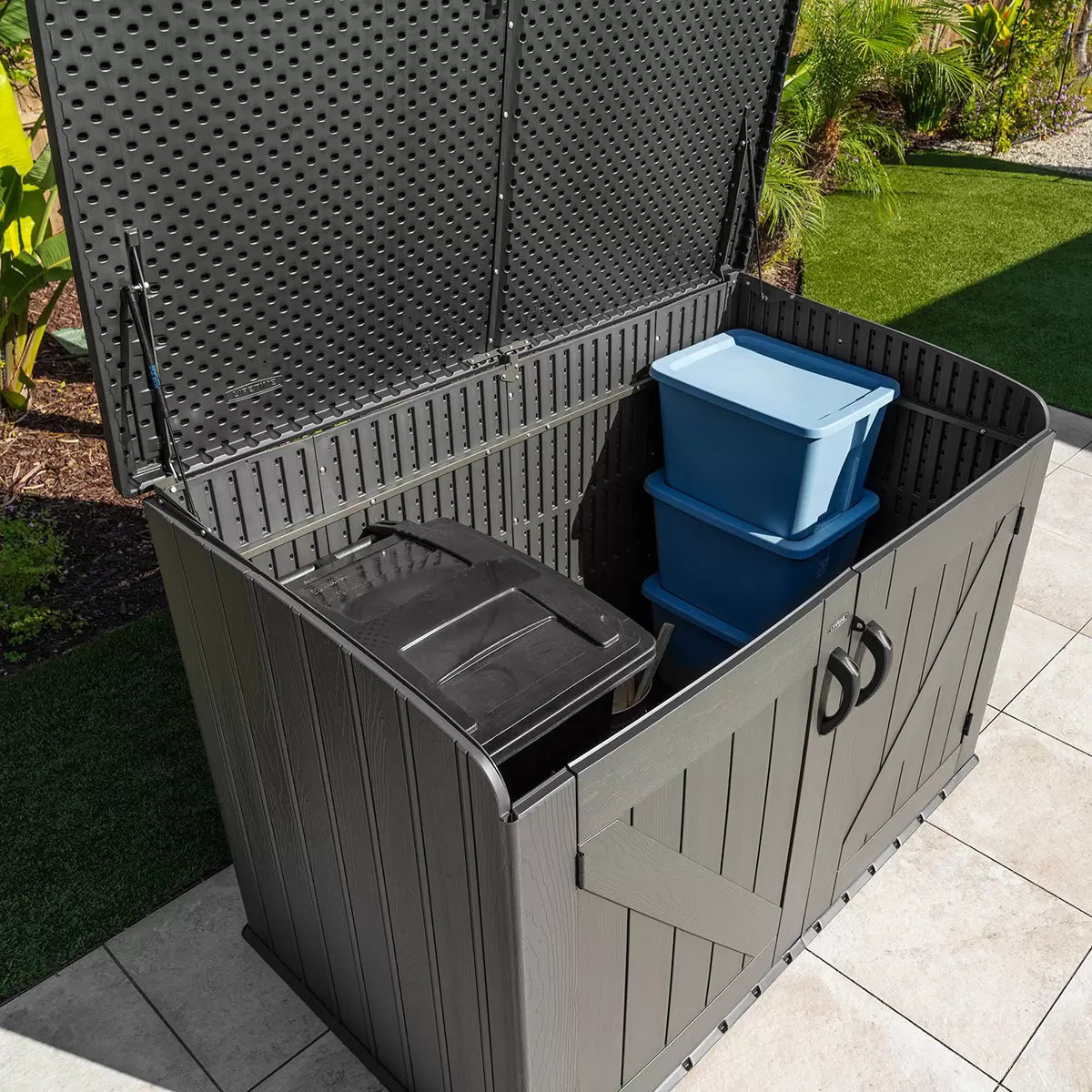Lifetime 6ft 2" x 3ft 4" (1.9 x 1m) Horizontal 2, 190 Litre Storage Shed in Grey