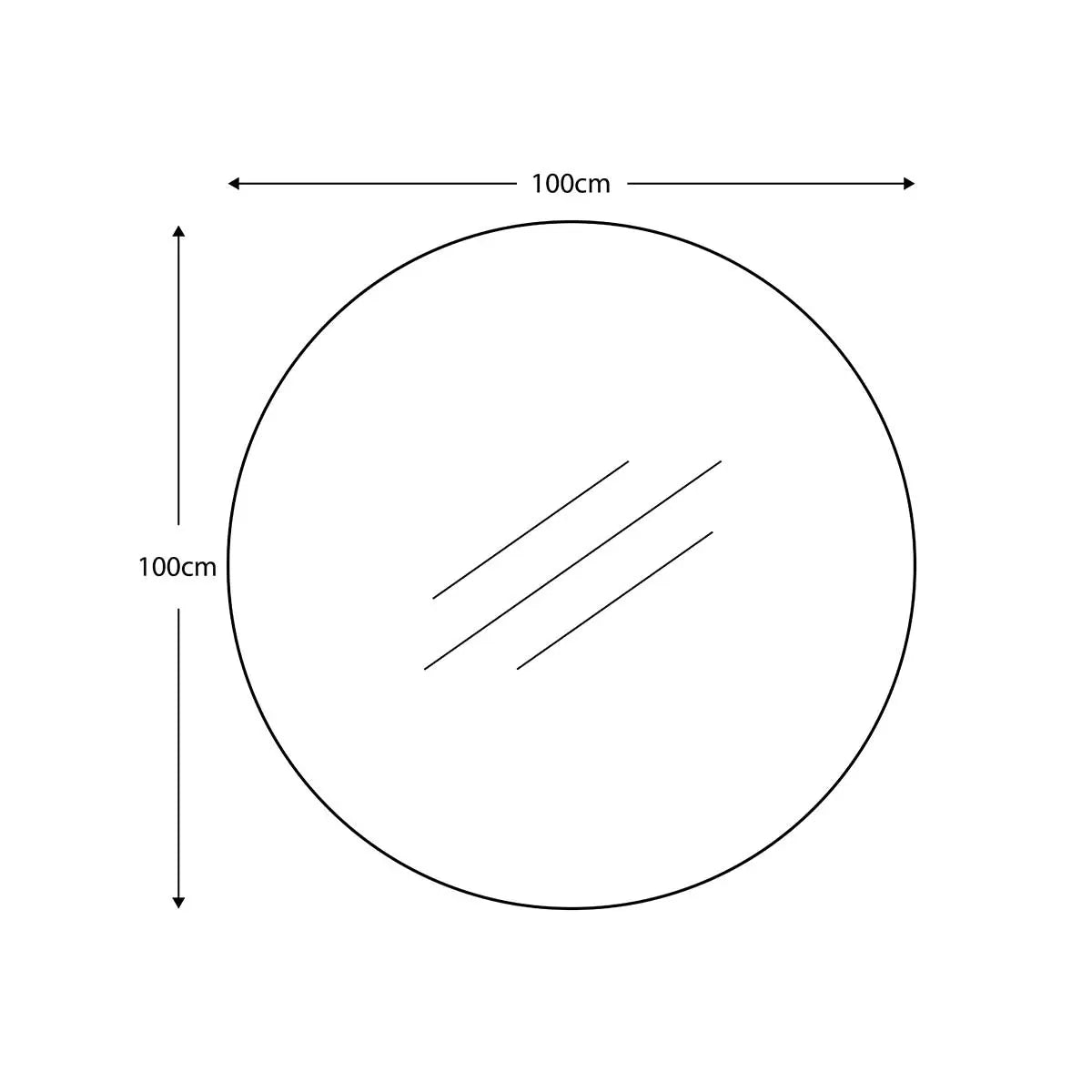 Gallery Hayle Champagne Round Mirror, 100cm