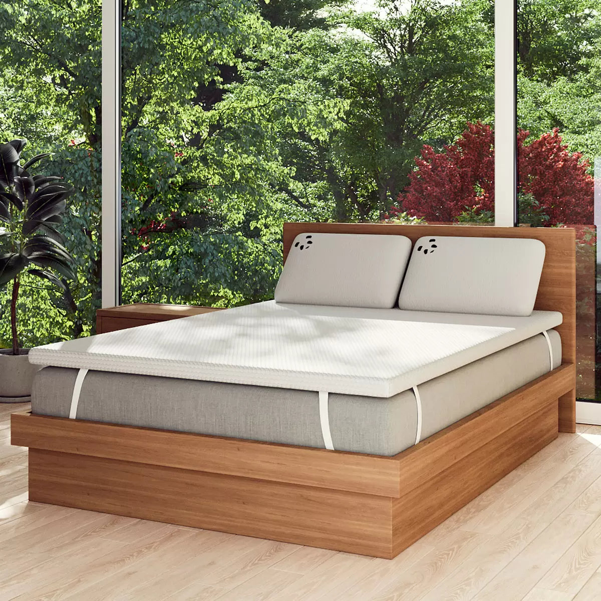 Panda Memory Foam Bamboo European Mattress Topper in 3 Sizes