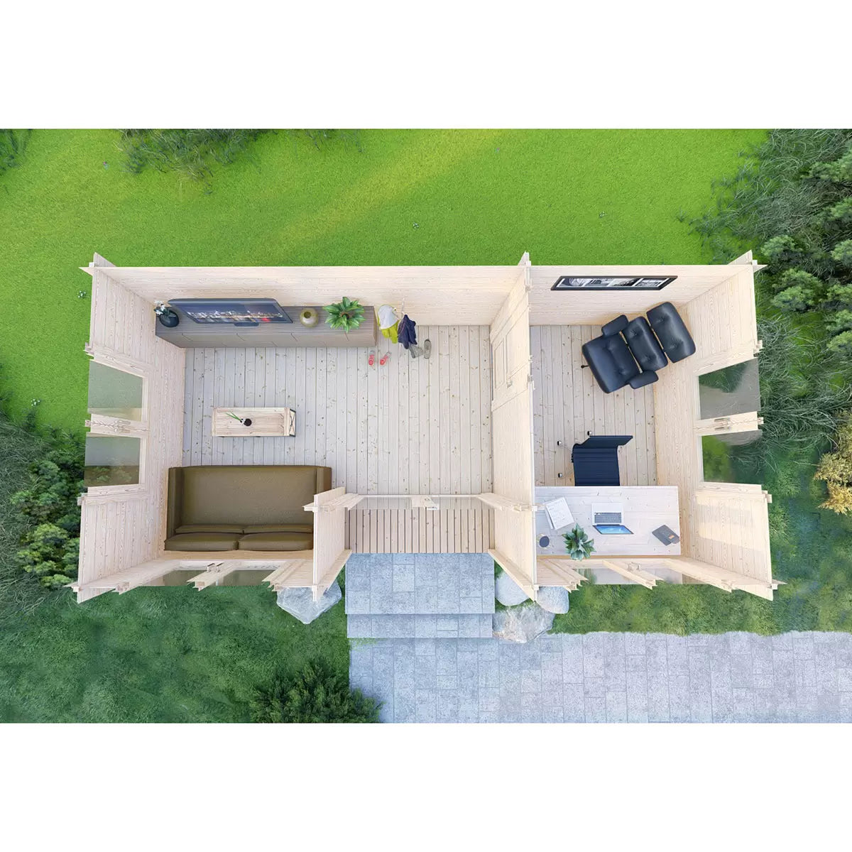 Shire Whinfell 44mm Log Cabin 20 x 10ft (6 x 3m)