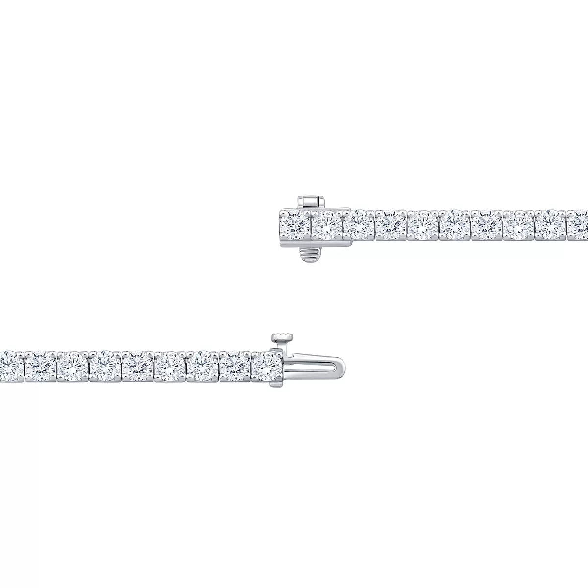 7.00ctw Round Brilliant Cut Diamond Tennis Bracelet, 18ct White Gold