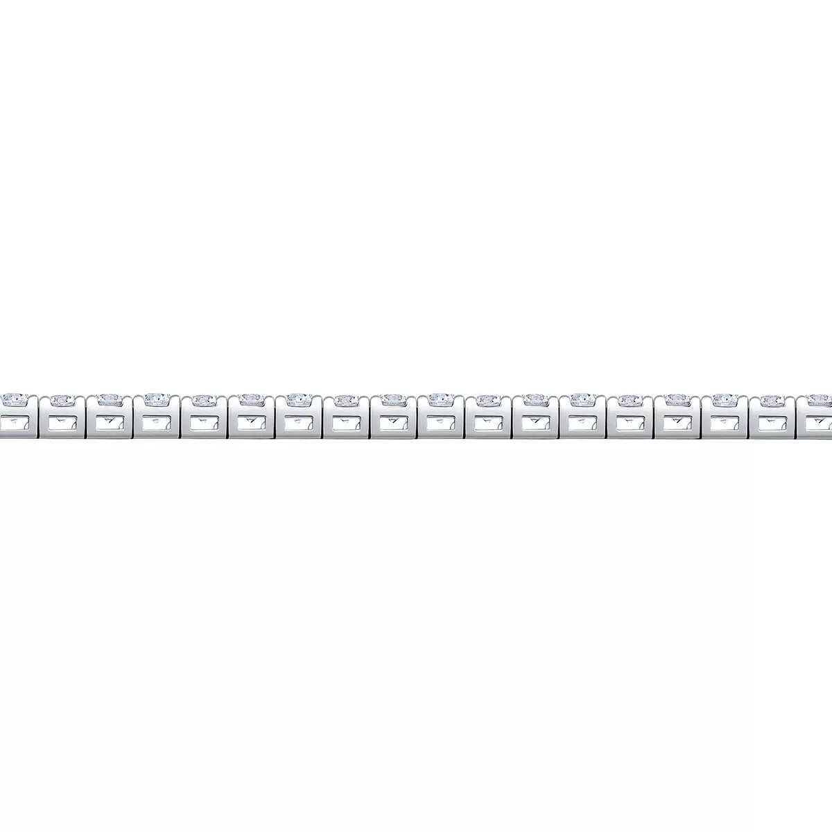 7.00ctw Round Brilliant Cut Diamond Tennis Bracelet, 18ct White Gold
