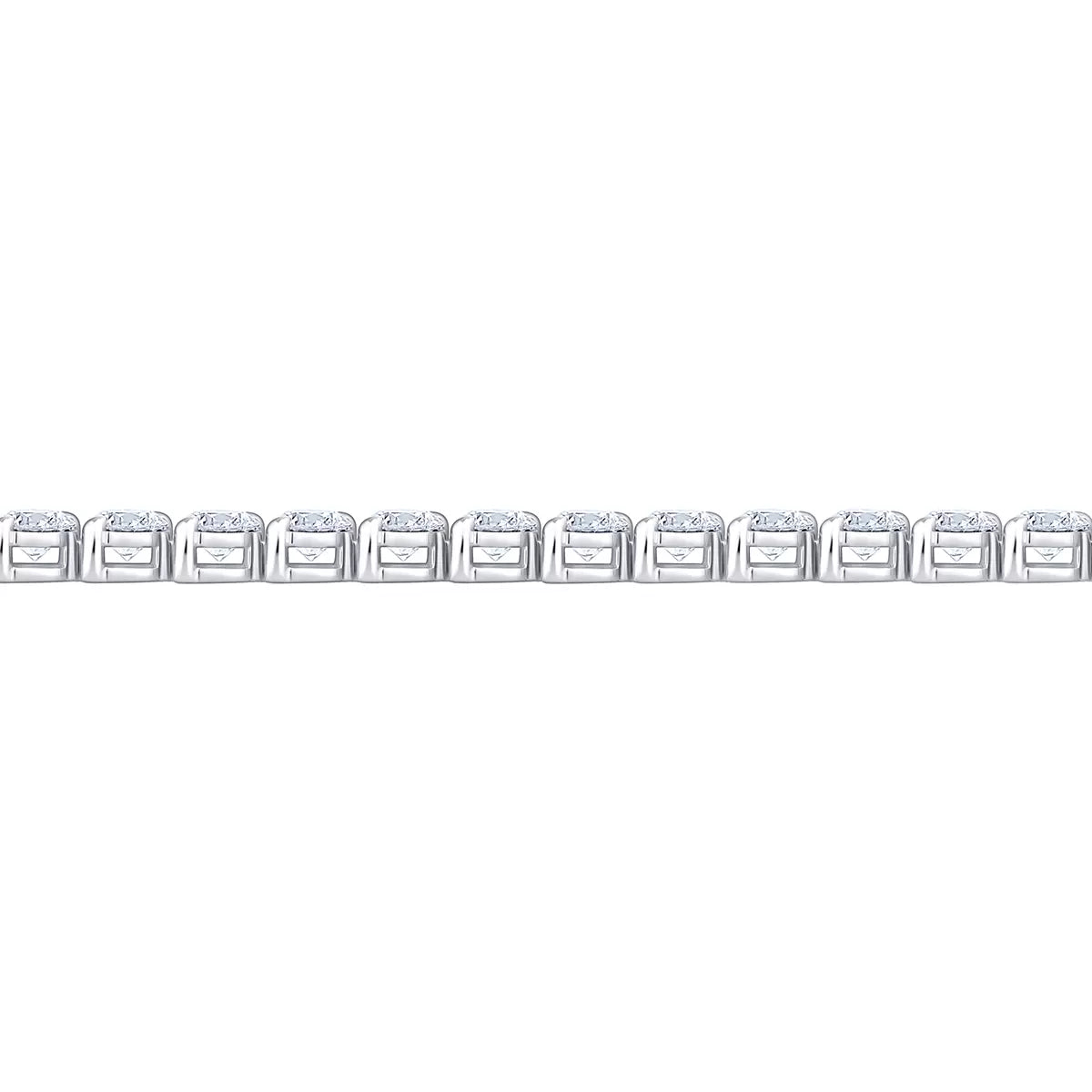 6.00ctw Round Brilliant Cut Diamond Tennis Bracelet, 18ct White Gold