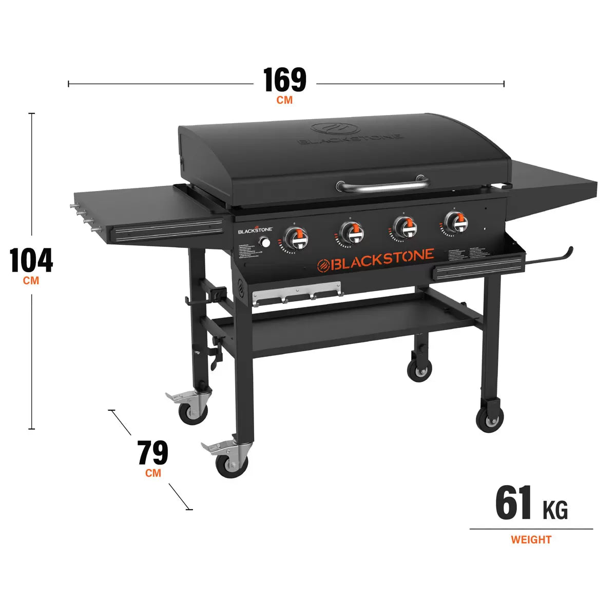 Blackstone 36" Griddle Gas Barbecue with Hood & Front Shelf, view 2