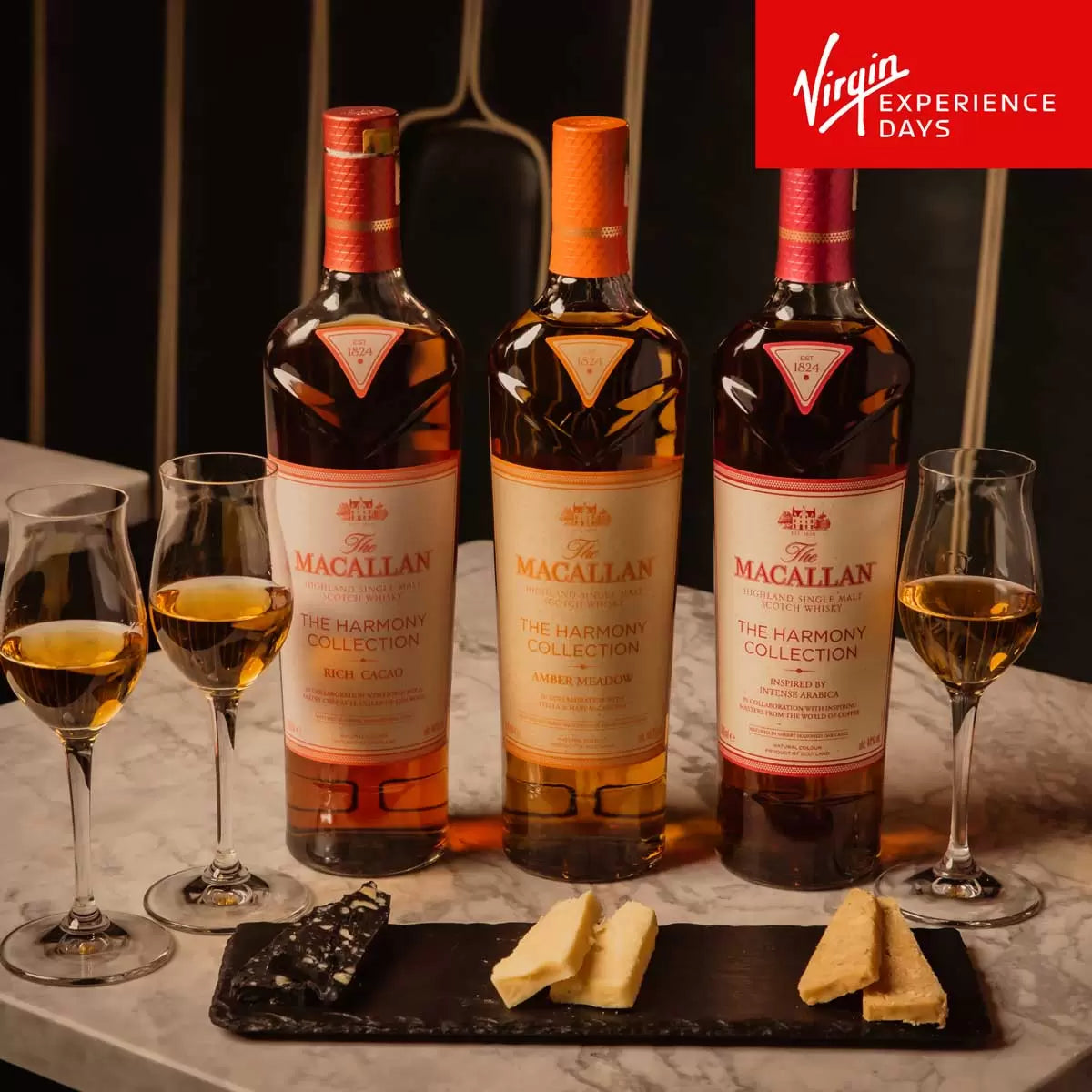 Virgin Experience Days Macallan Harmony Series Whisky Flight, Cheese Pairing