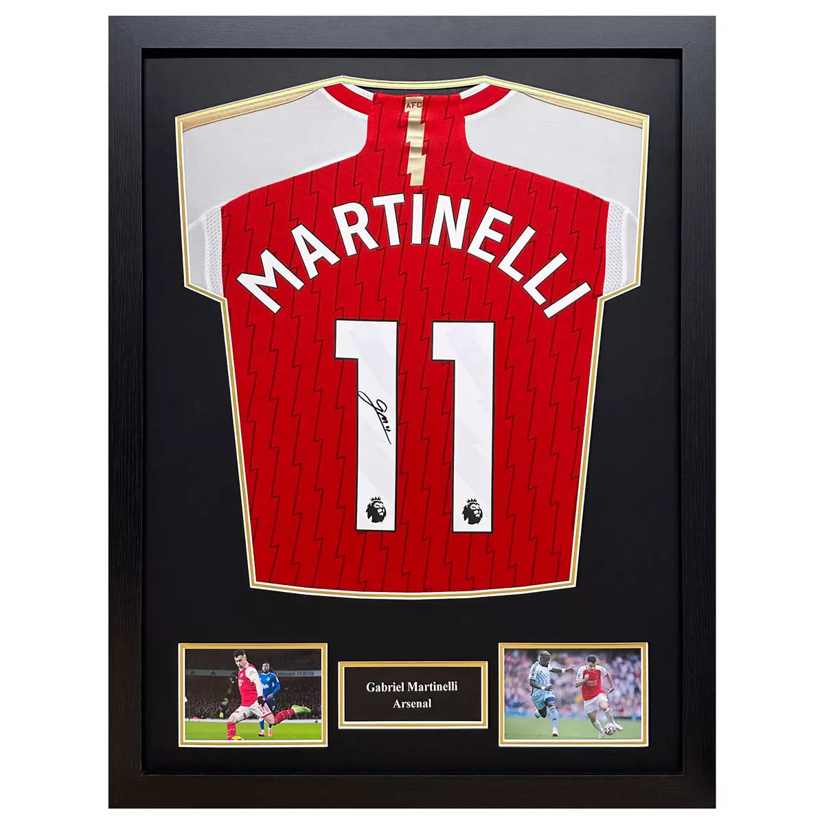 Gabriel Martinelli Signed Framed Arsenal Football Shirt
